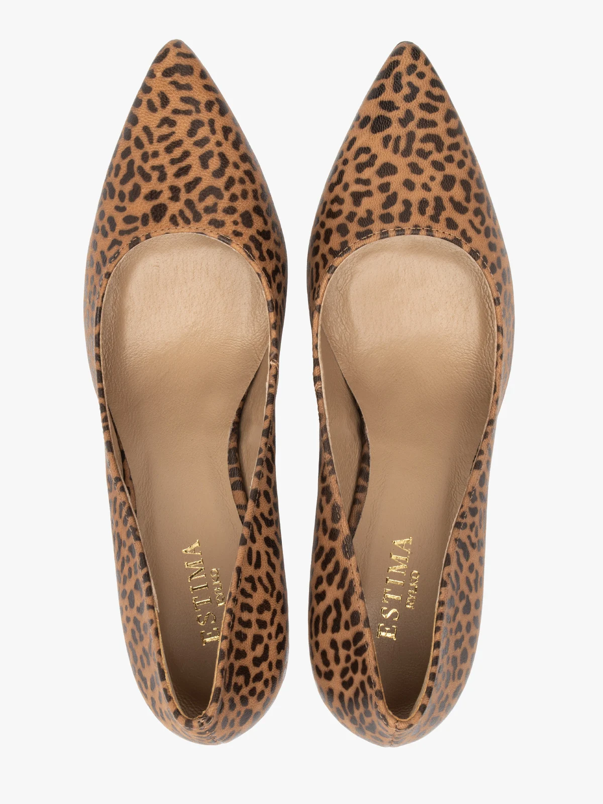 Czółenka w panterkę na wysokiej szpilce