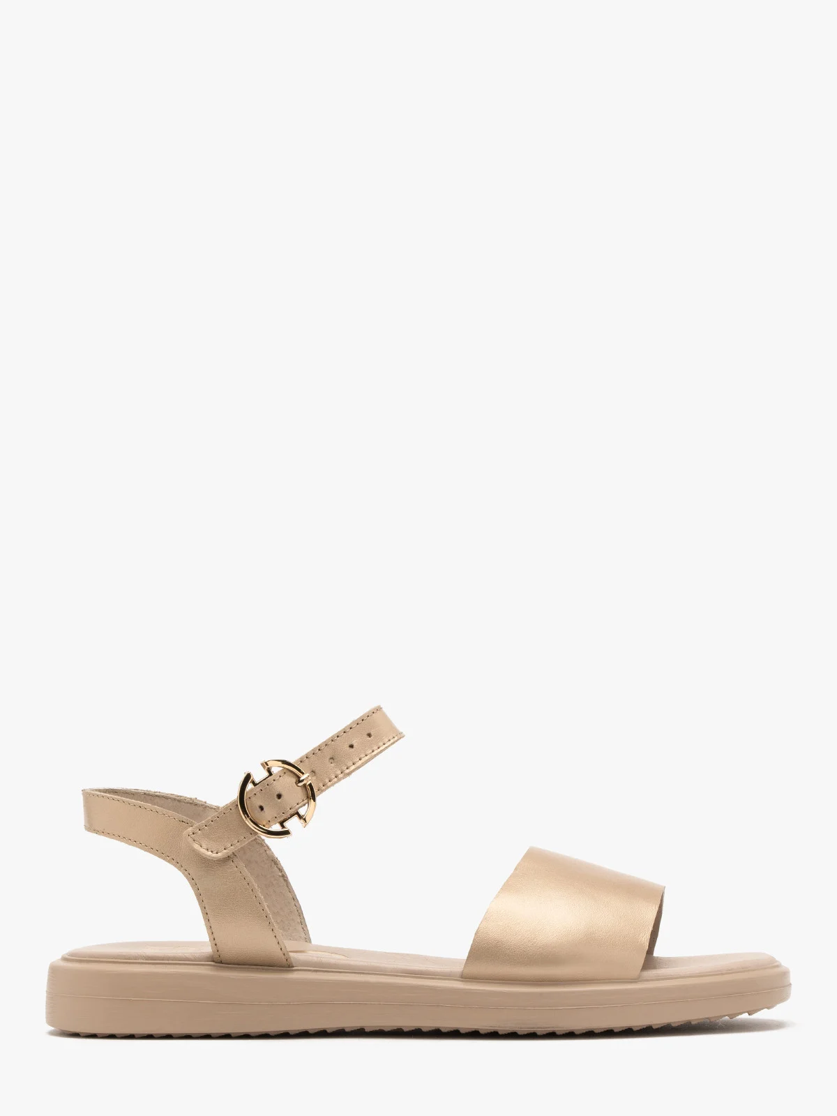 Złote sandały damskie