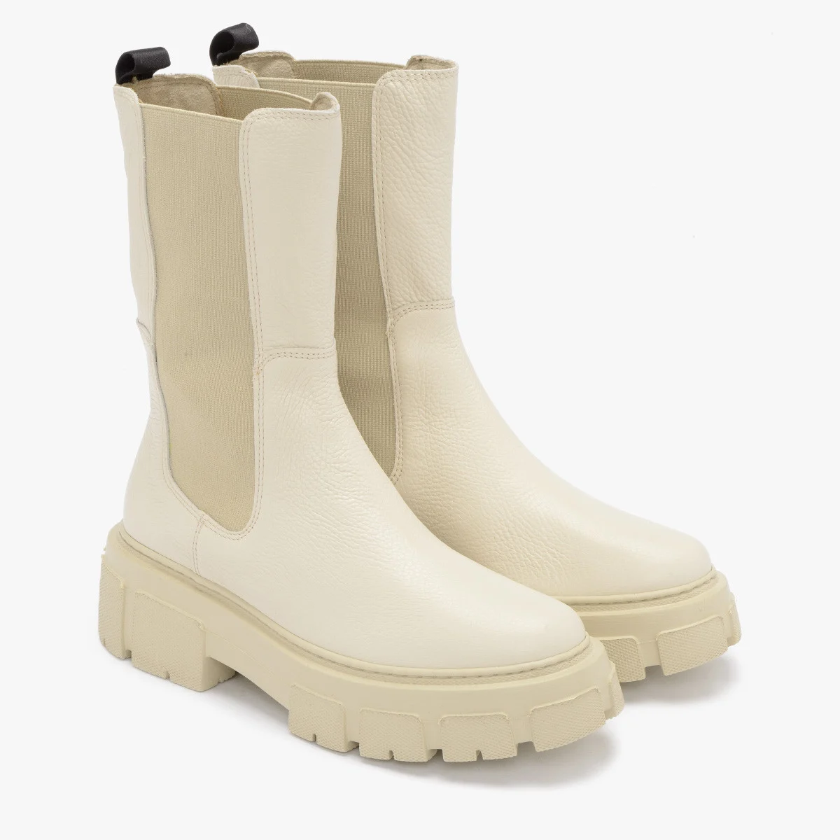 Beżowe sztyblety na lekkiej podeszwie