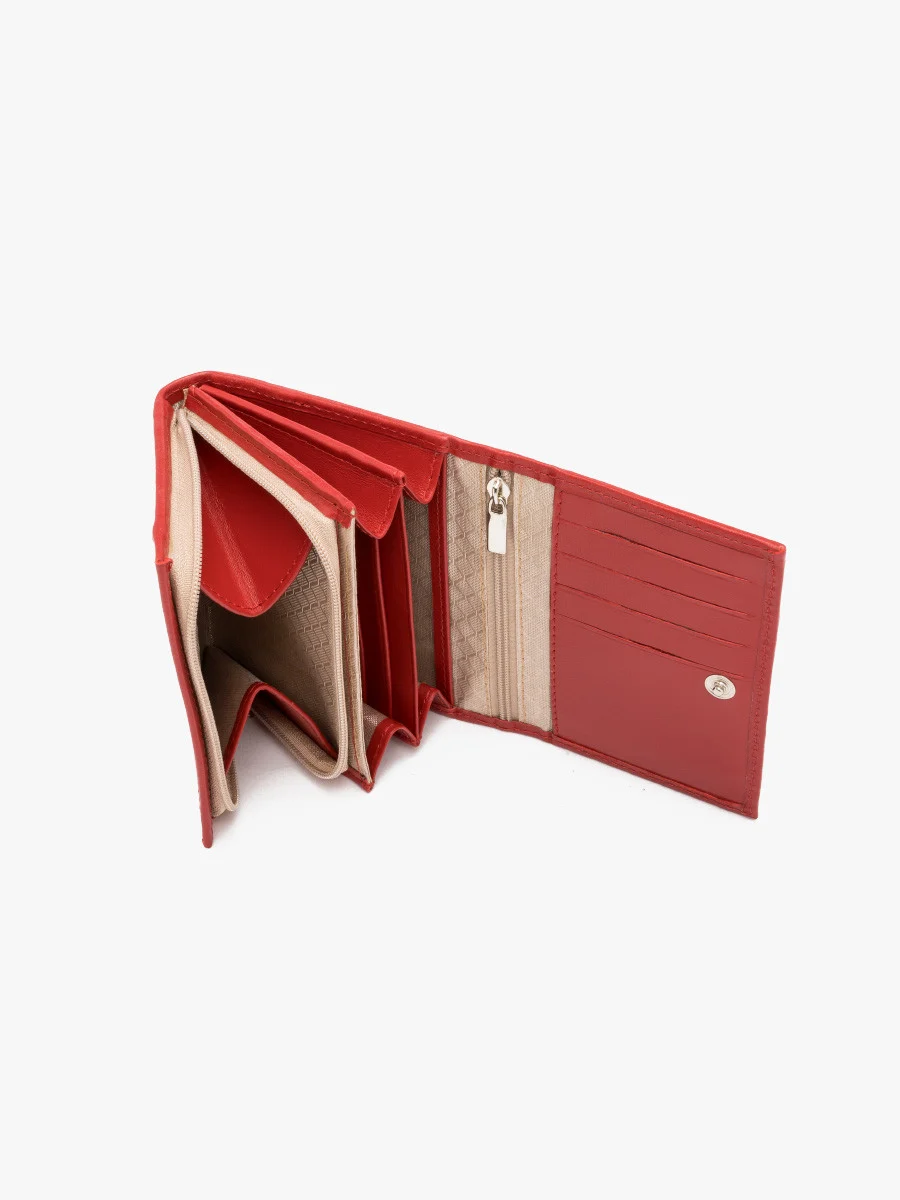 Czerwony portfel damski