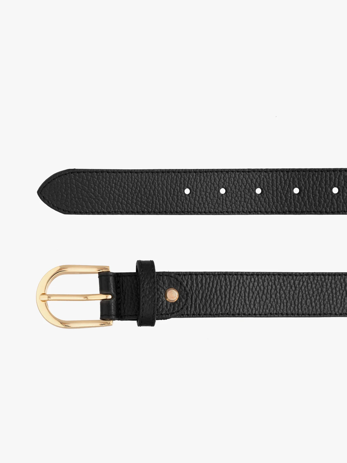 Czarny skórzany pasek damski