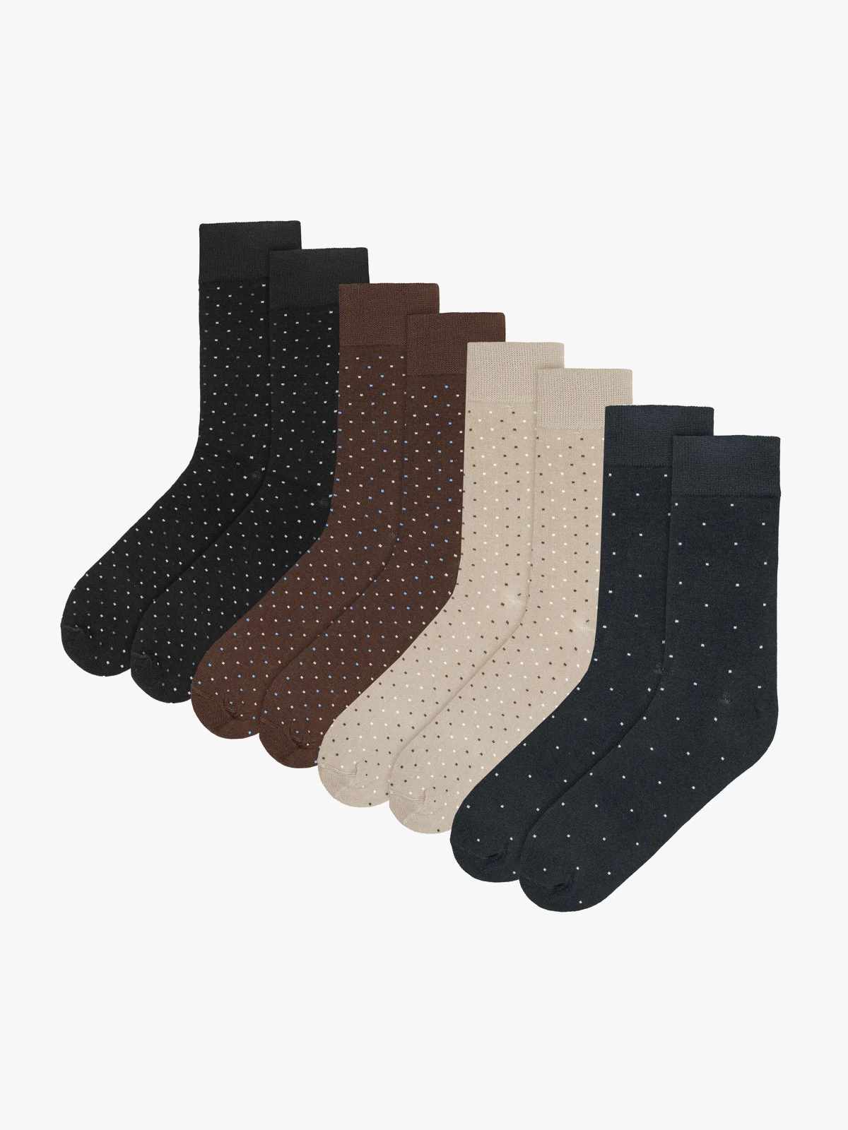 Brązowe skarpety męskie w kropki