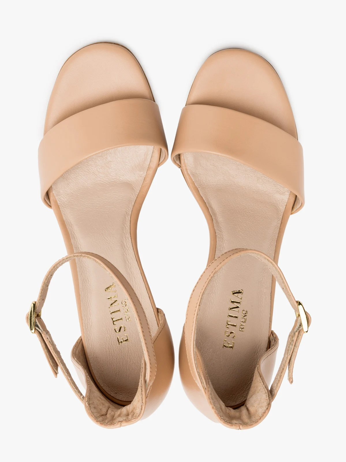 Beżowe sandały na szpilce