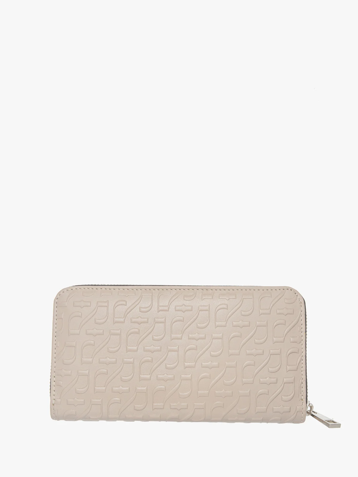 Beżowy portfel damski w ozdobne wytłoczenia