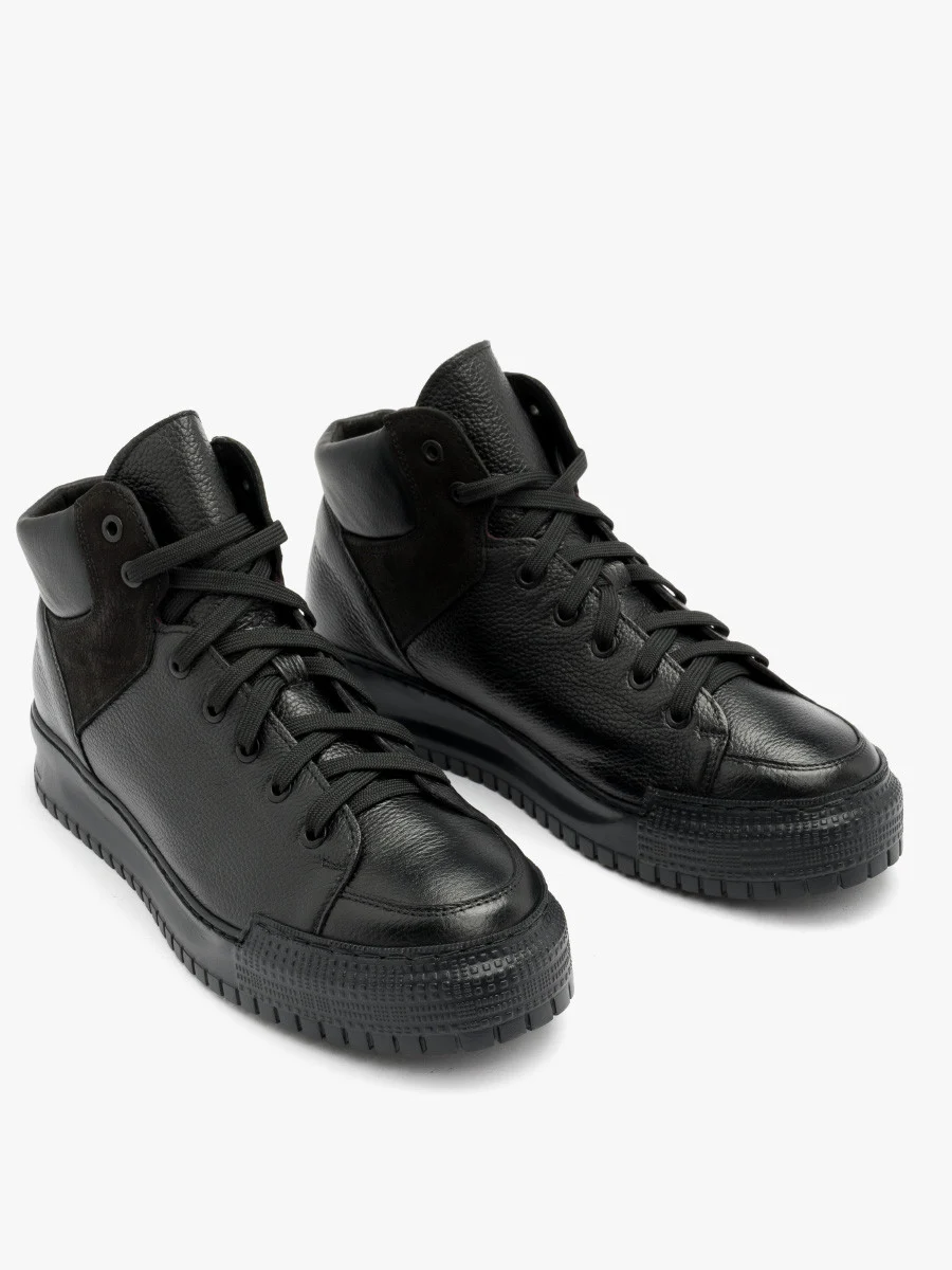 Czarne trzewiki męskie