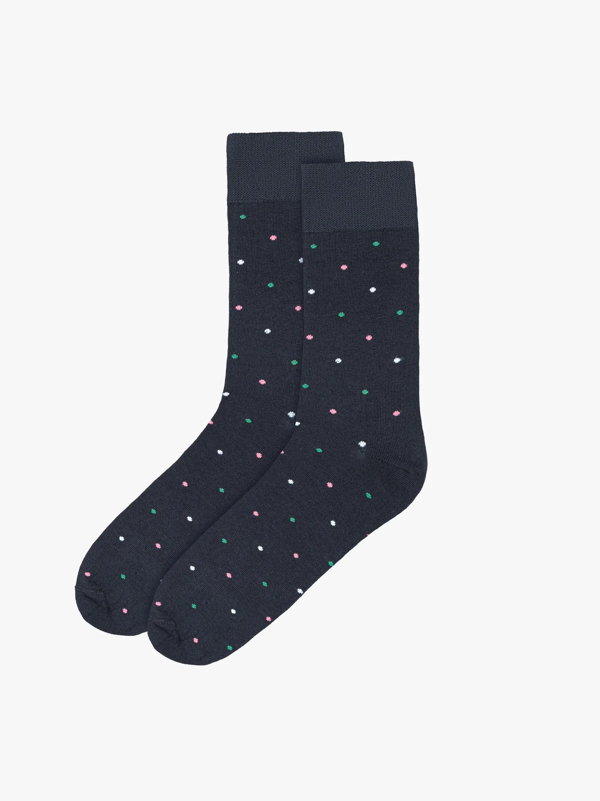 Grafitowe skarpety męskie w kropki