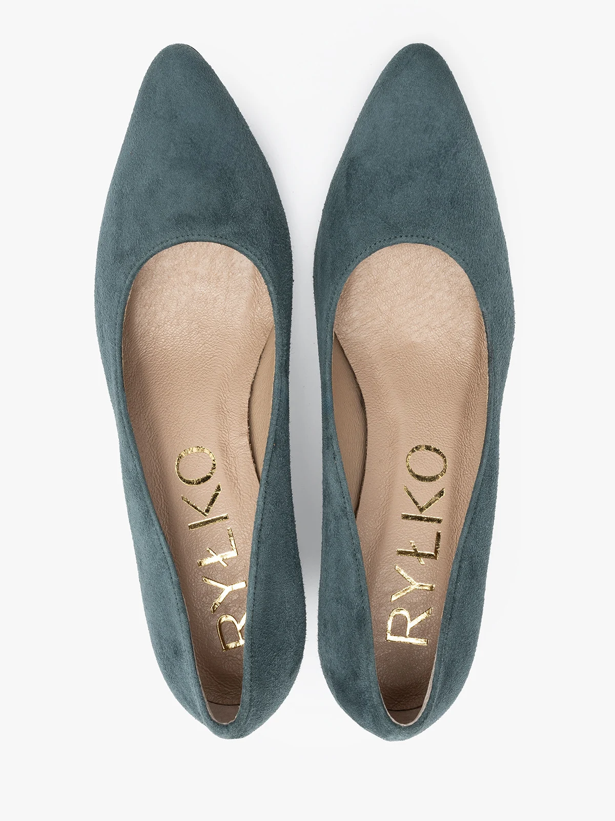 Zielone czółenka na okrągłym słupku