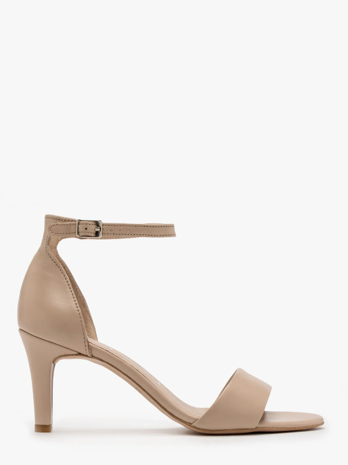 Sandały w kolorze beżowym na szpilce