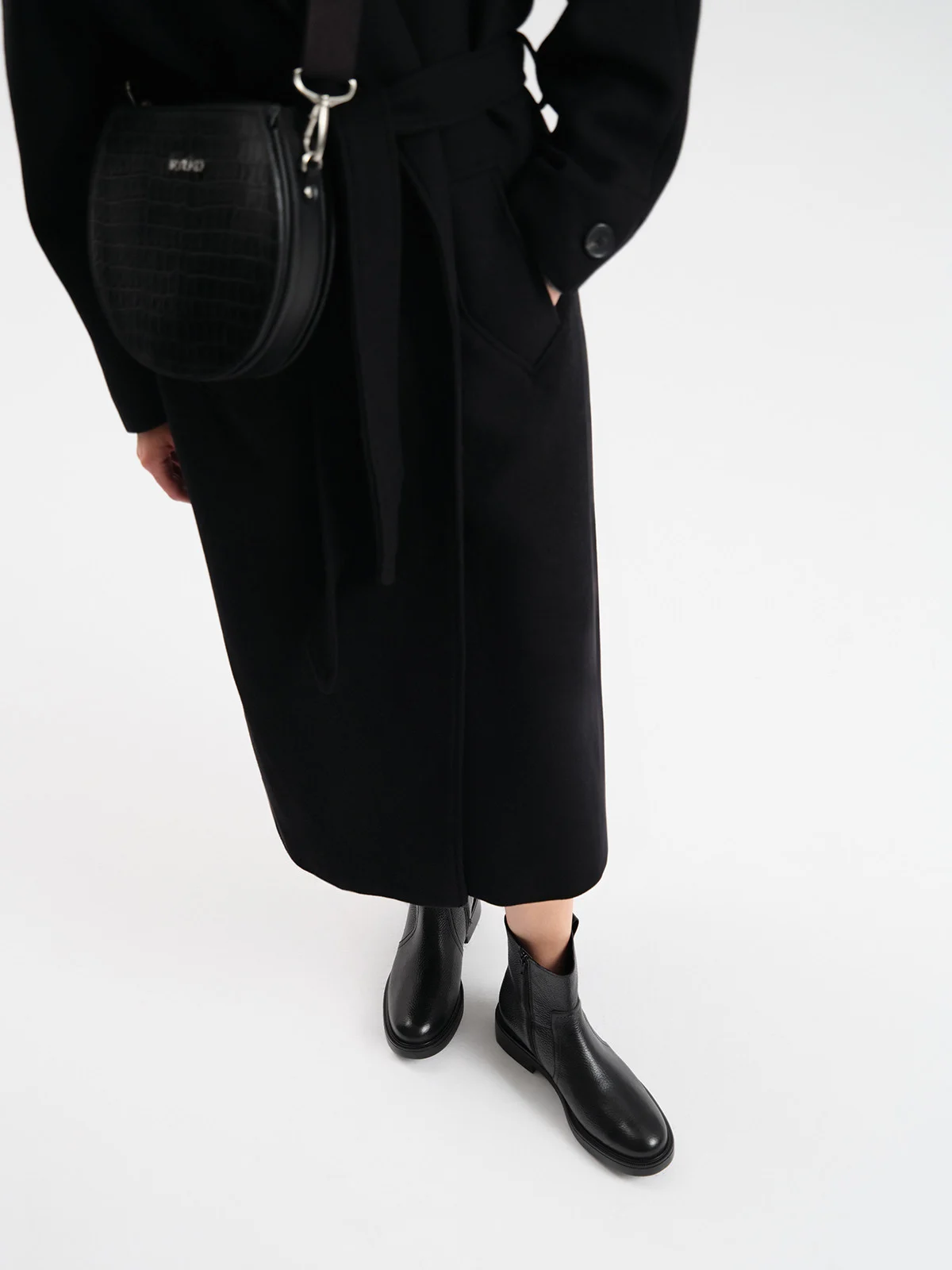 Botki damskie na płaskiej podeszwie ocieplane wełną