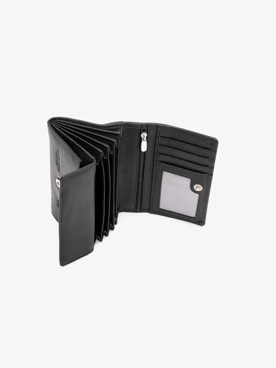 Czarny portfel damski