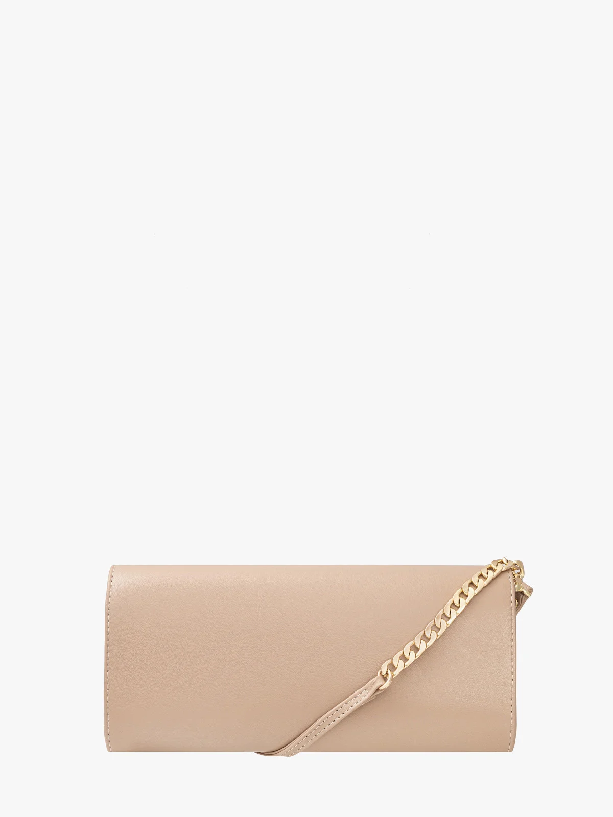 Elegancka beżowa torebka z ozdobnym zapięciem