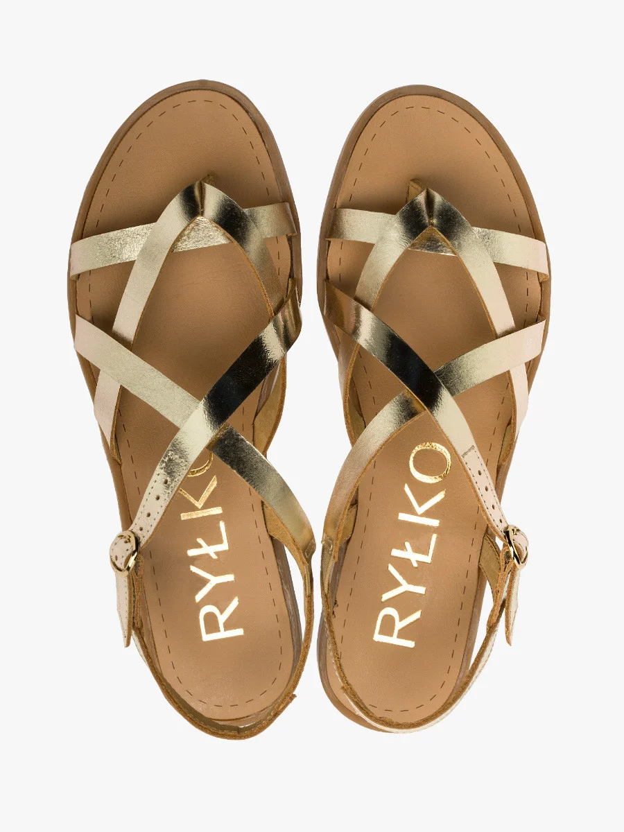 Platynowe sandały typu japonki