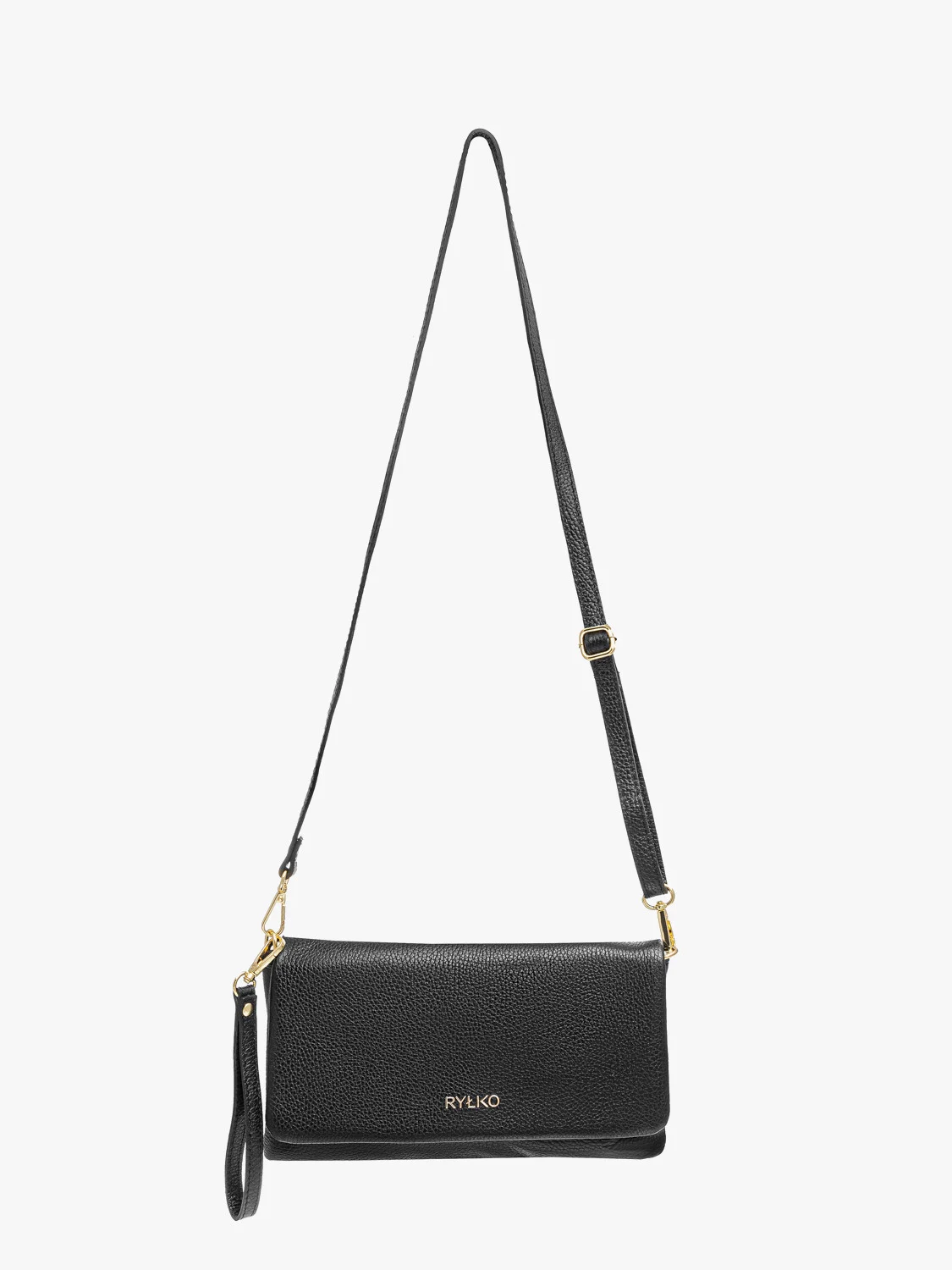 Mała, czarna torebka z poręczną rączką