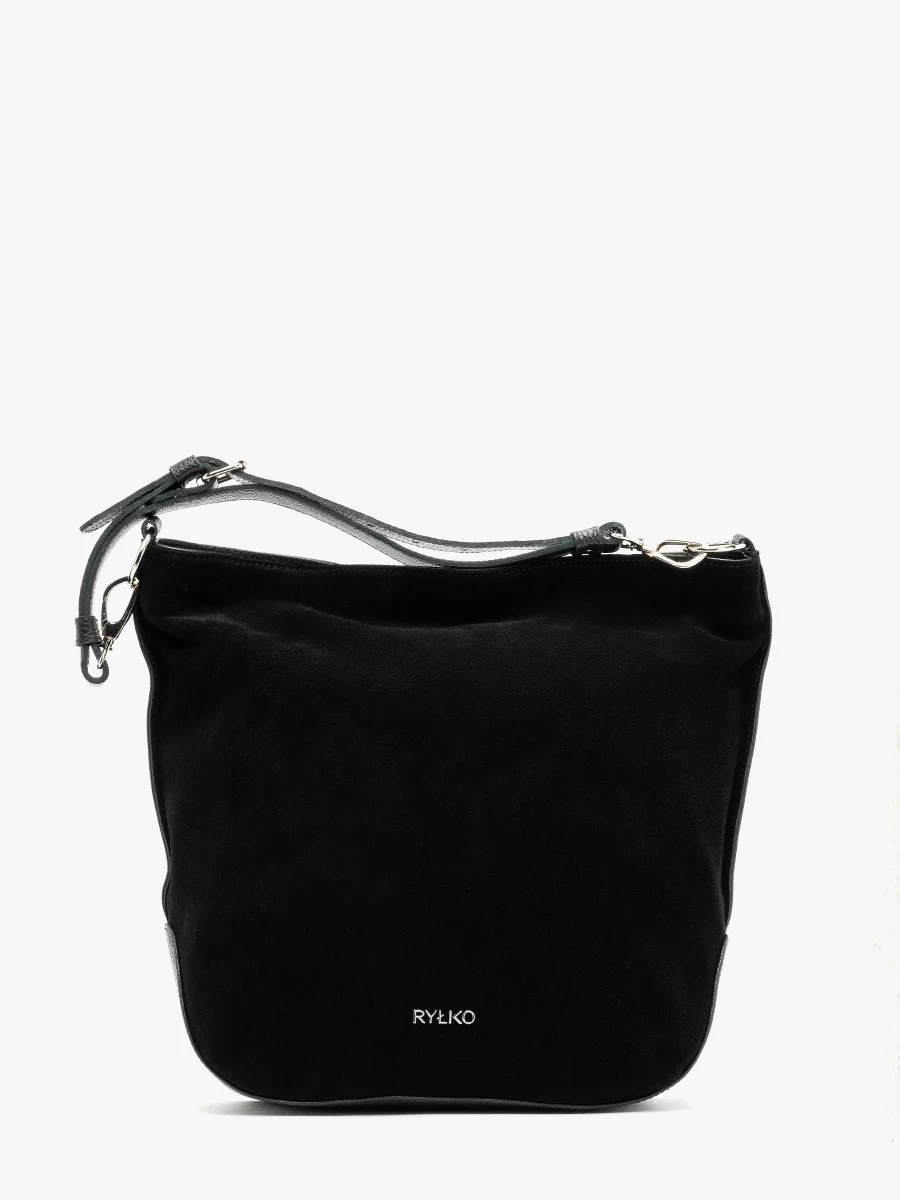 Czarna, pakowna torebka damska