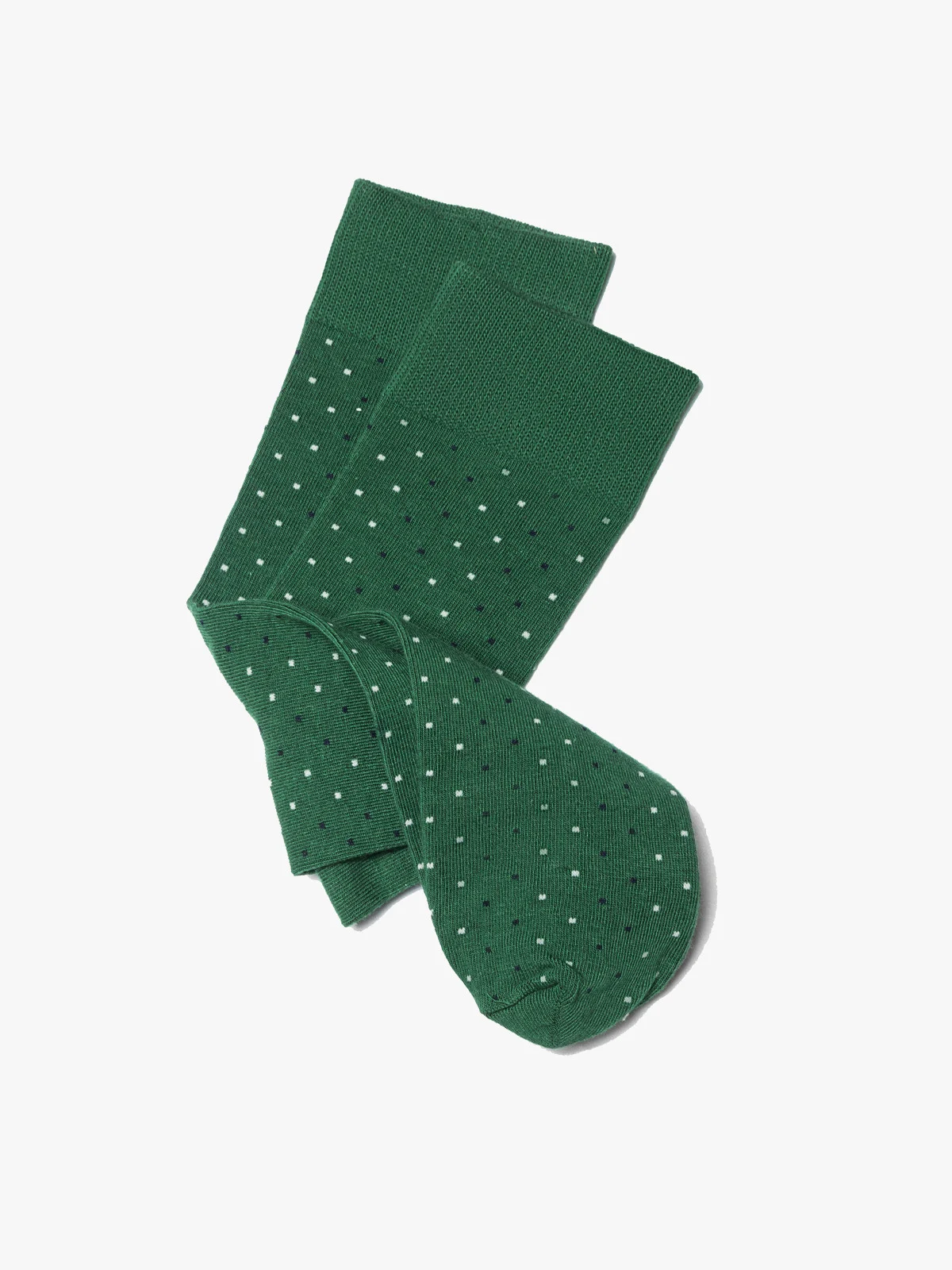 Zielone skarpety męskie w kropki