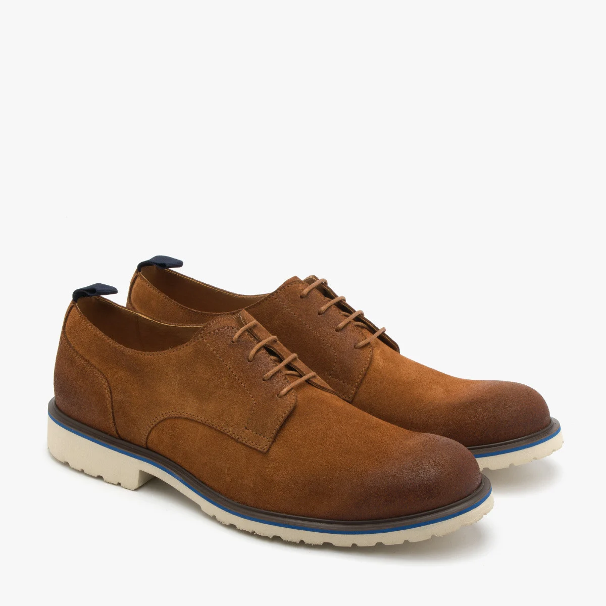 Rudy, welurowy półbut męski