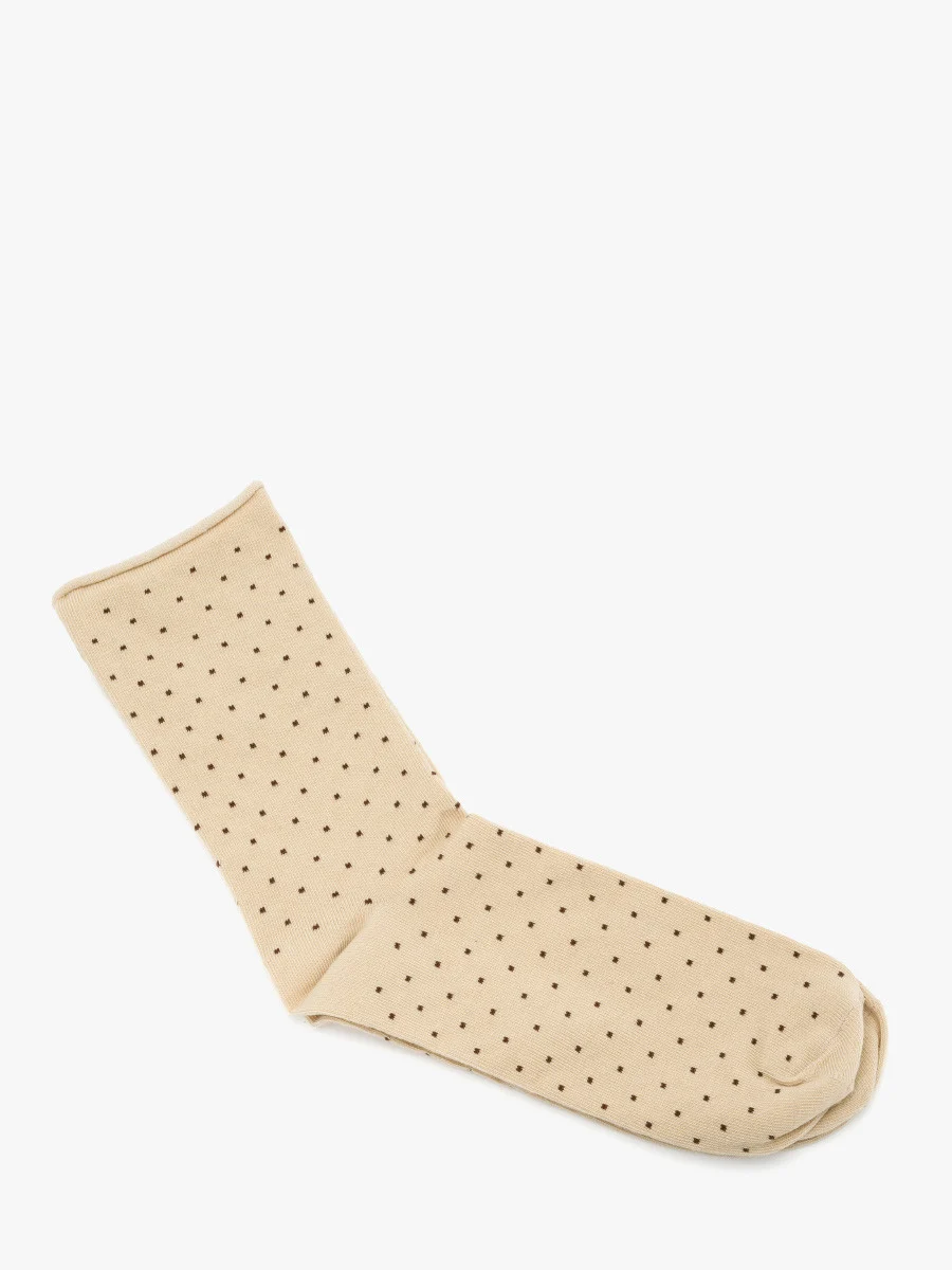 Bezuciskowe beżowe skarpety damskie