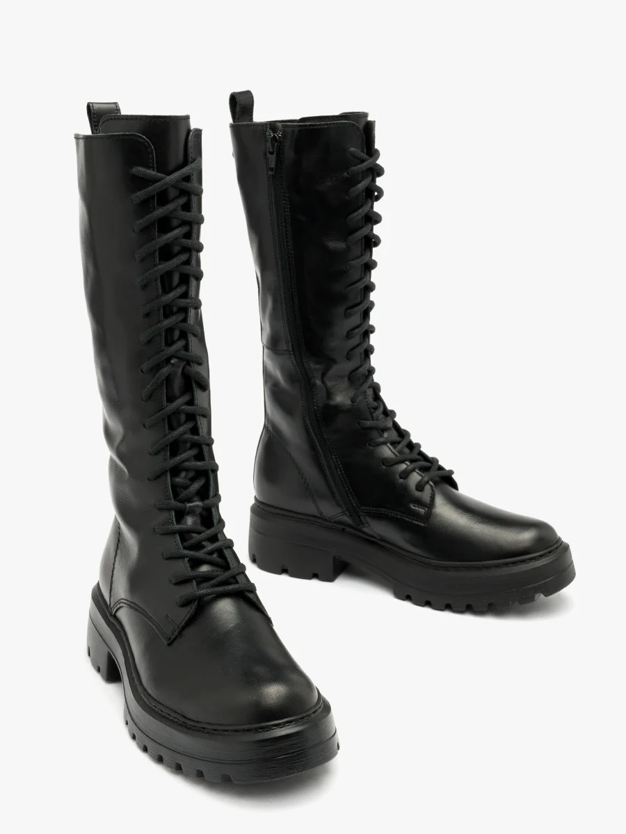 Wysokie workery czarne trzewiki