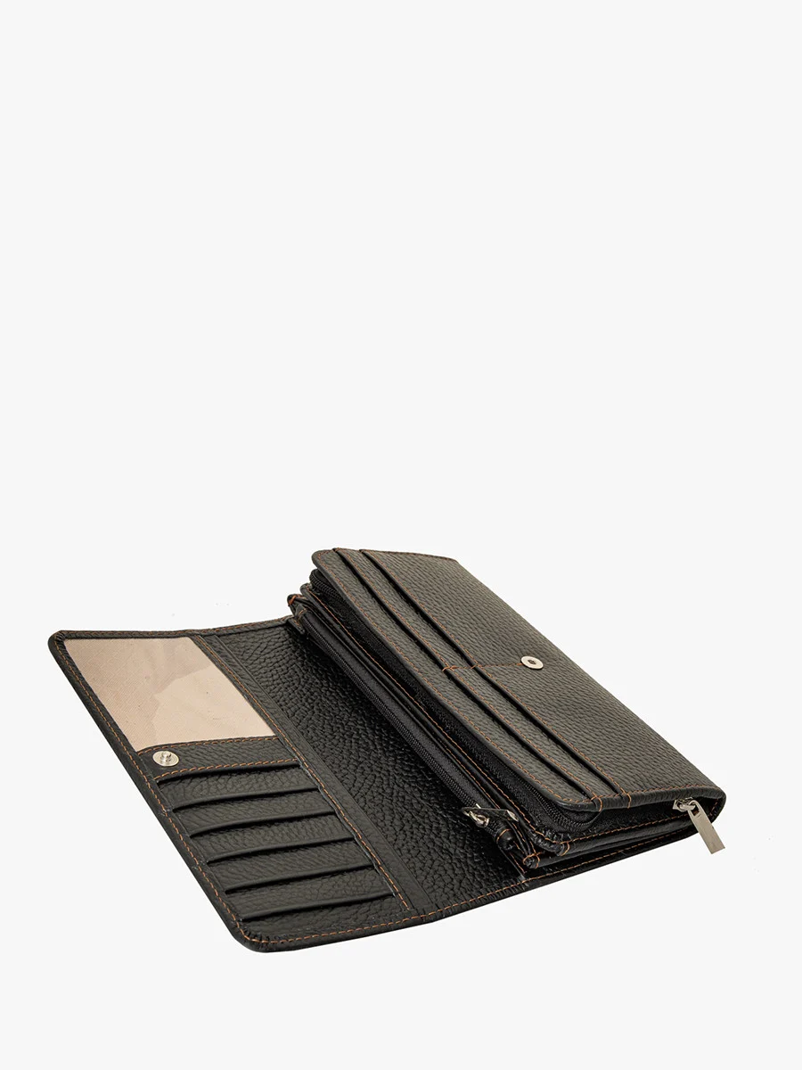 Czarny portfel damski