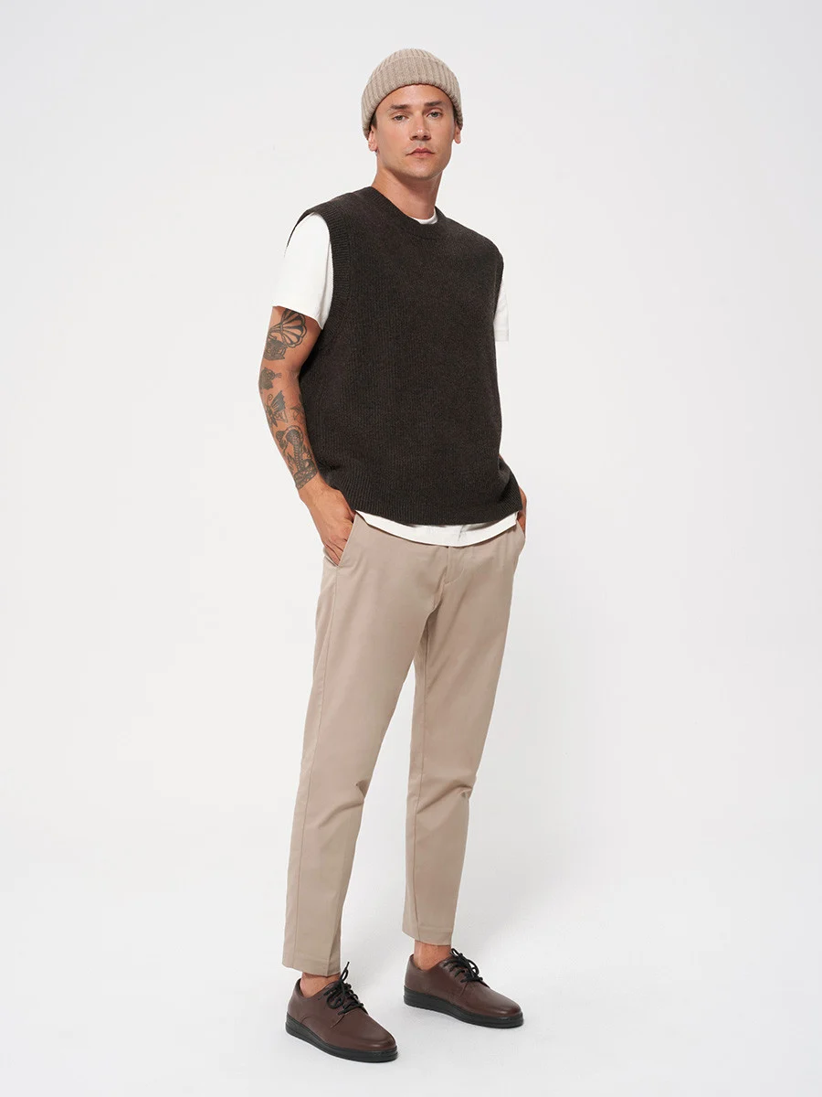 Brązowe półbuty męskie na lekkiej podeszwie