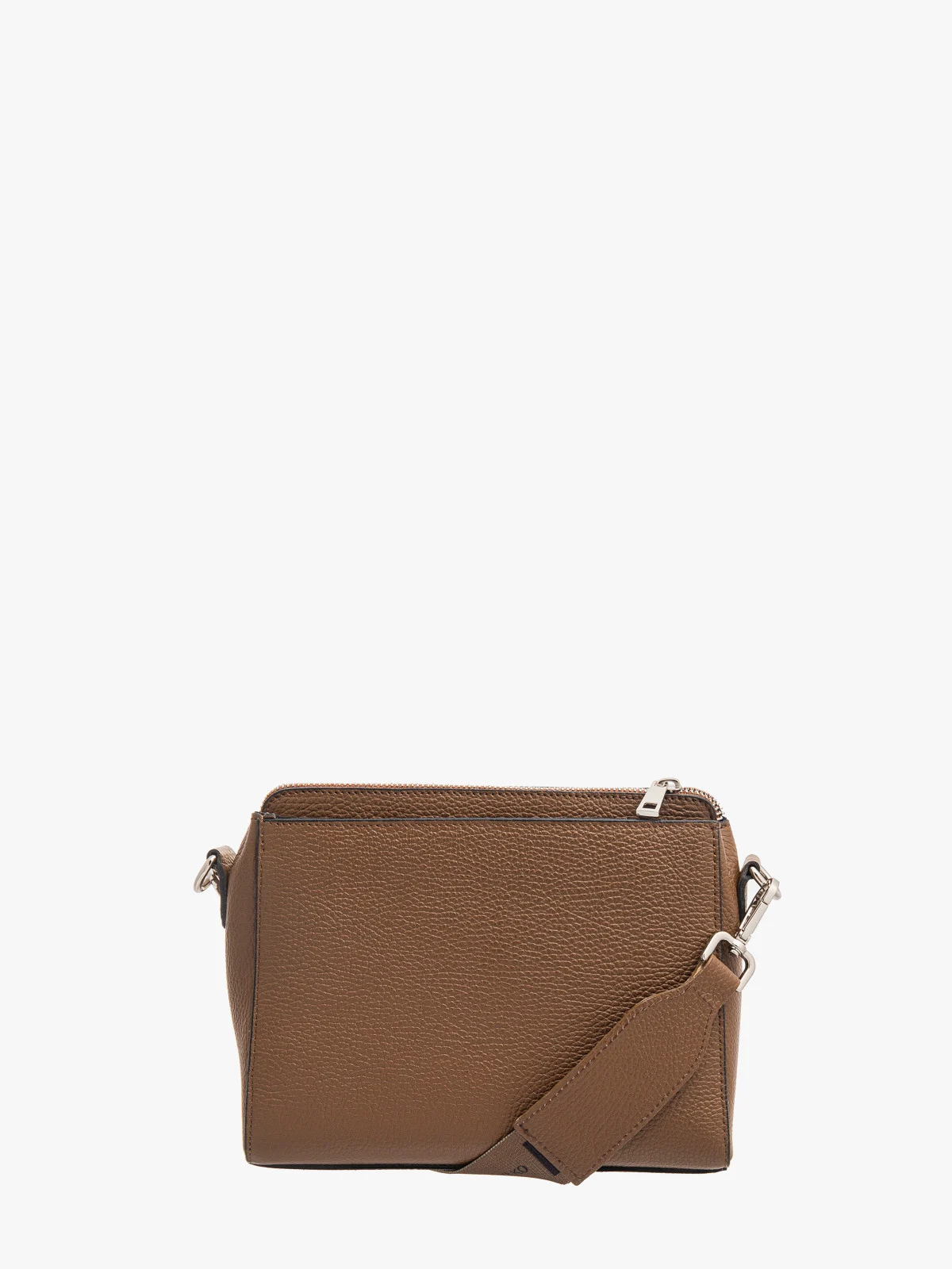 Brązowa torebka damska na szerokim pasku z taśmy