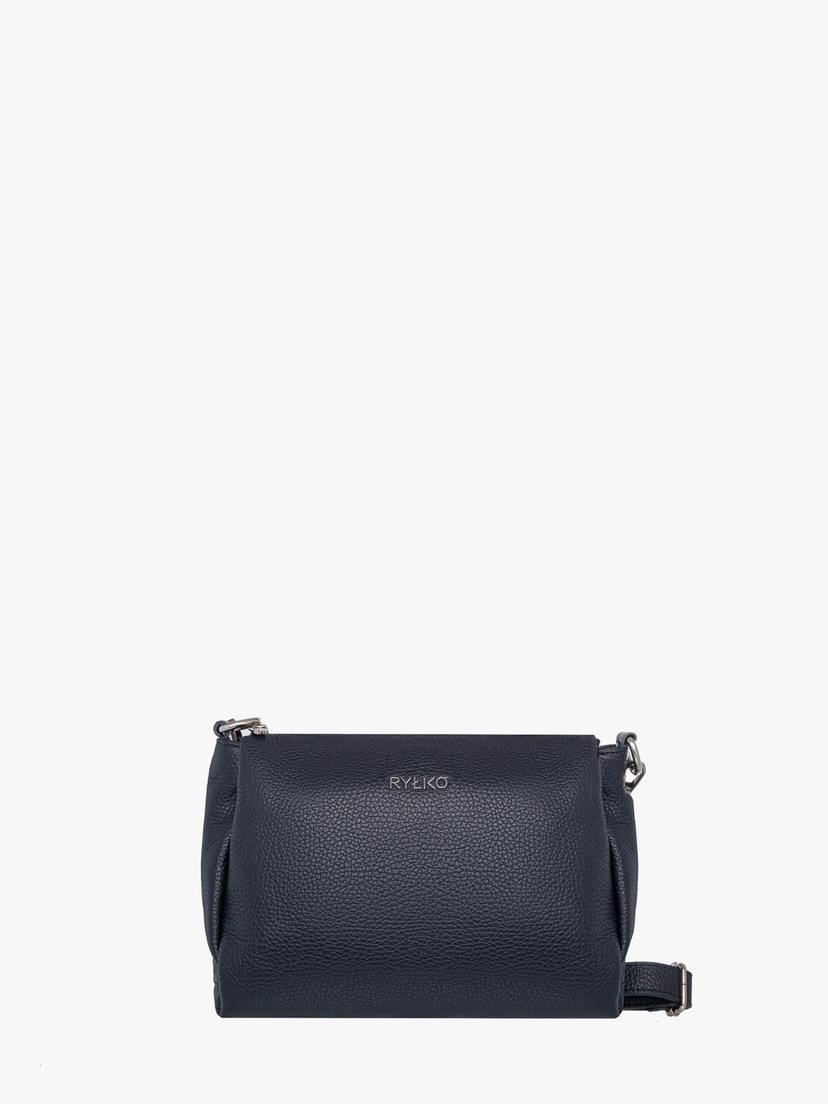 Granatowa torebka listonoszka, średniej wielkości