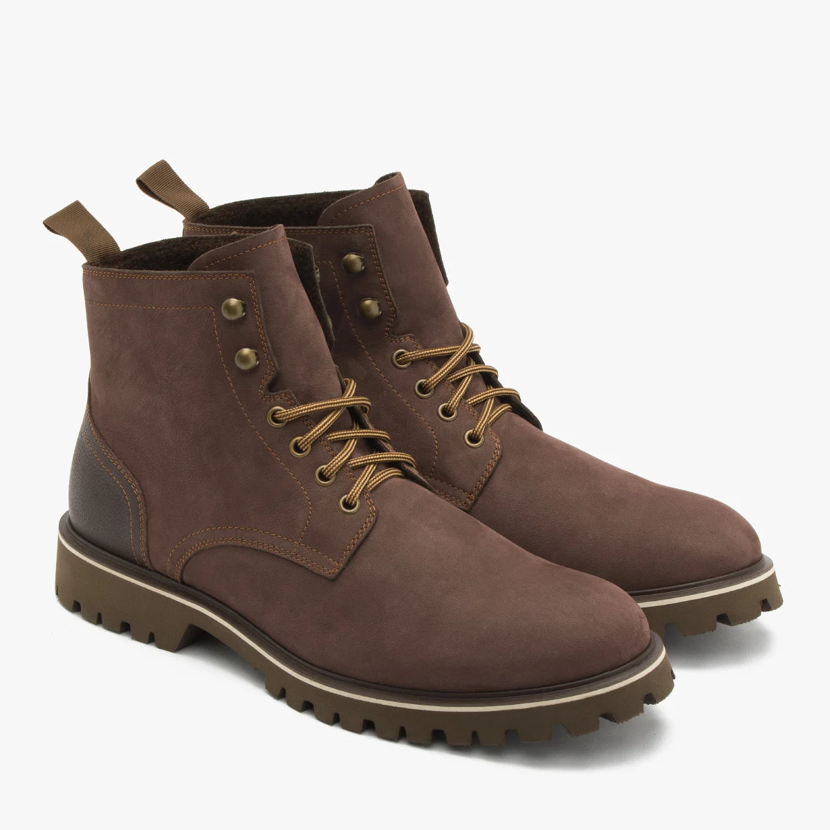 Brązowe trzewiki męskie