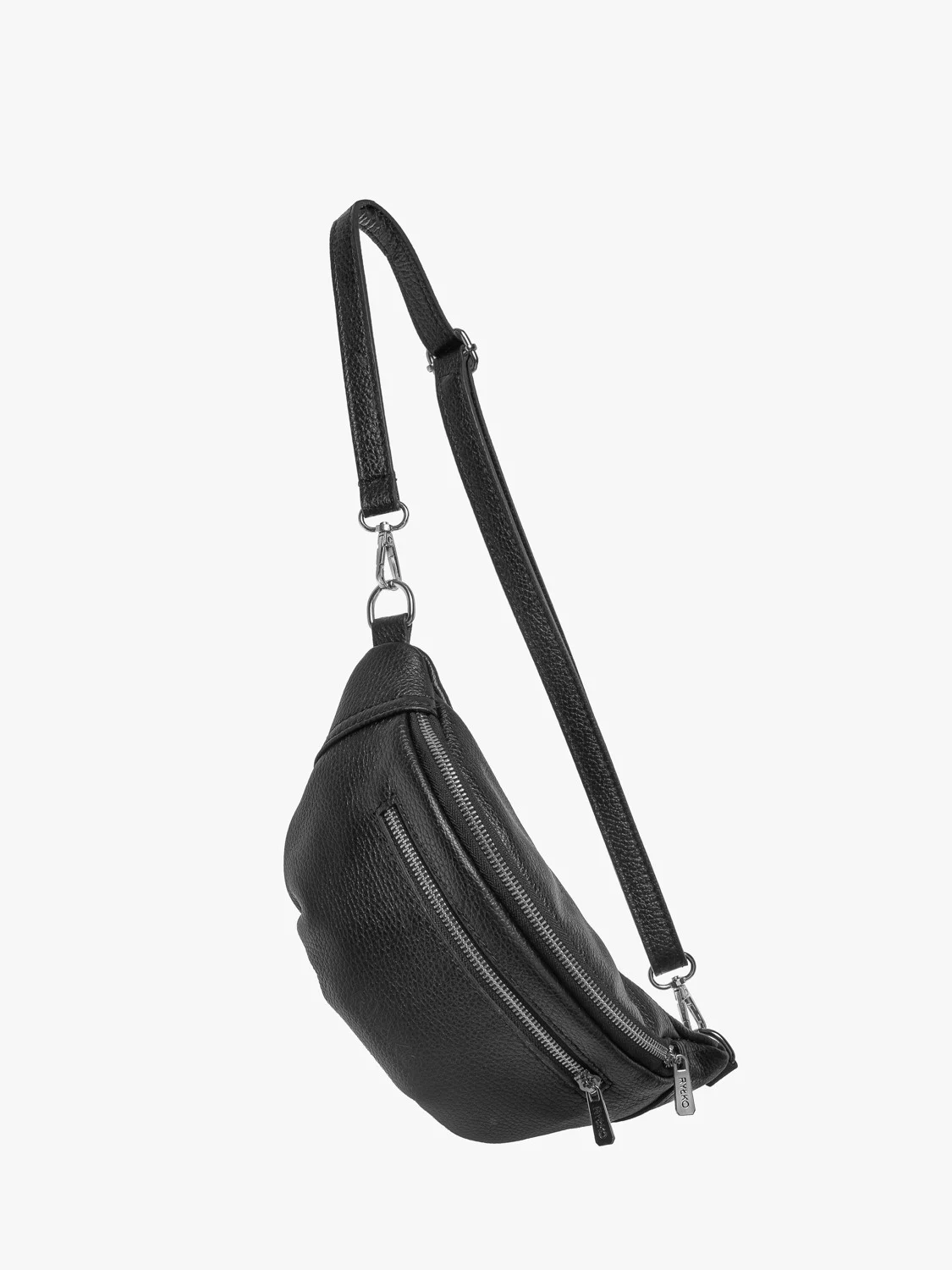 Czarna torebka nerka - crossbody