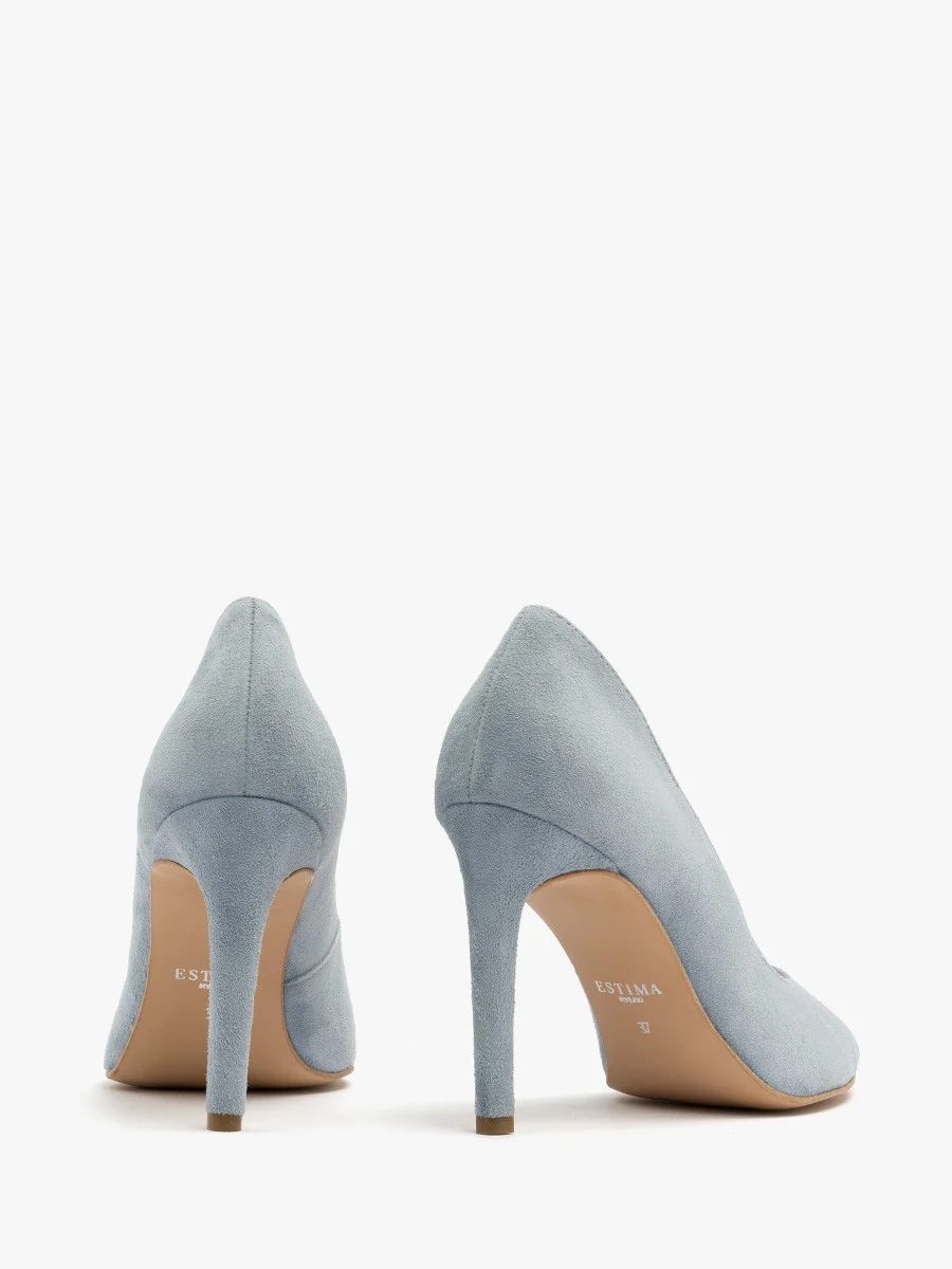 Niebieskie czółenka na wysokim obcasie