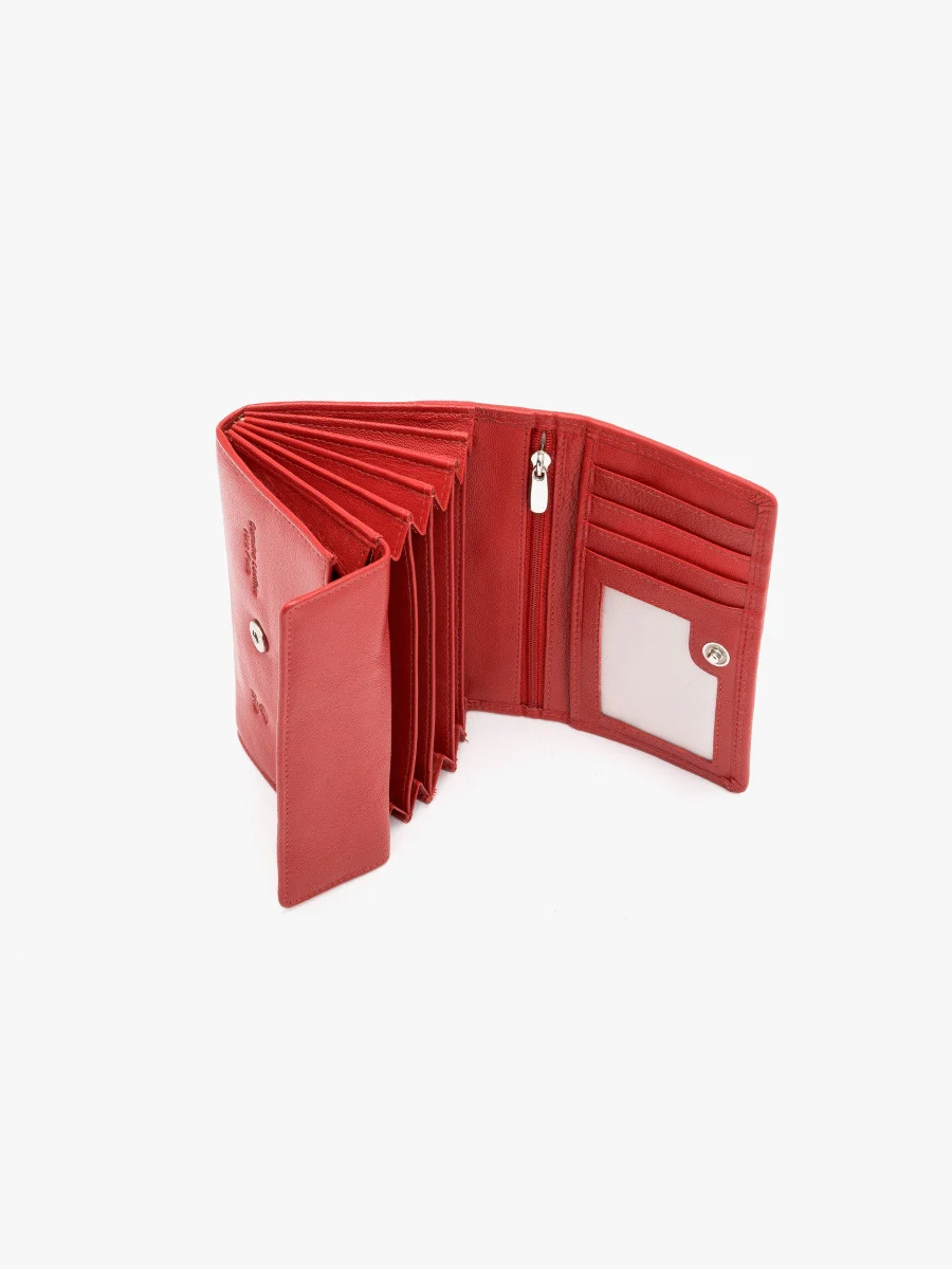 Czerwony portfel damski