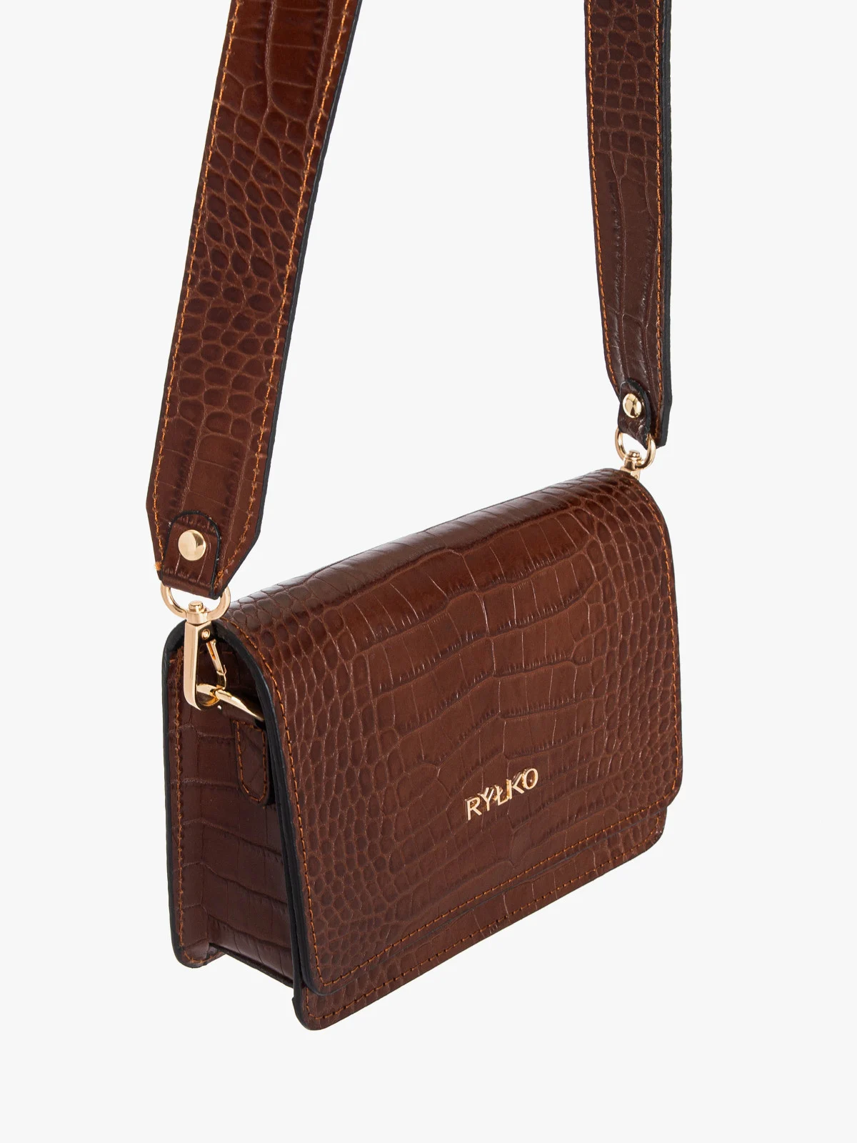 Brązowa torebka w zwierzęcy deseń