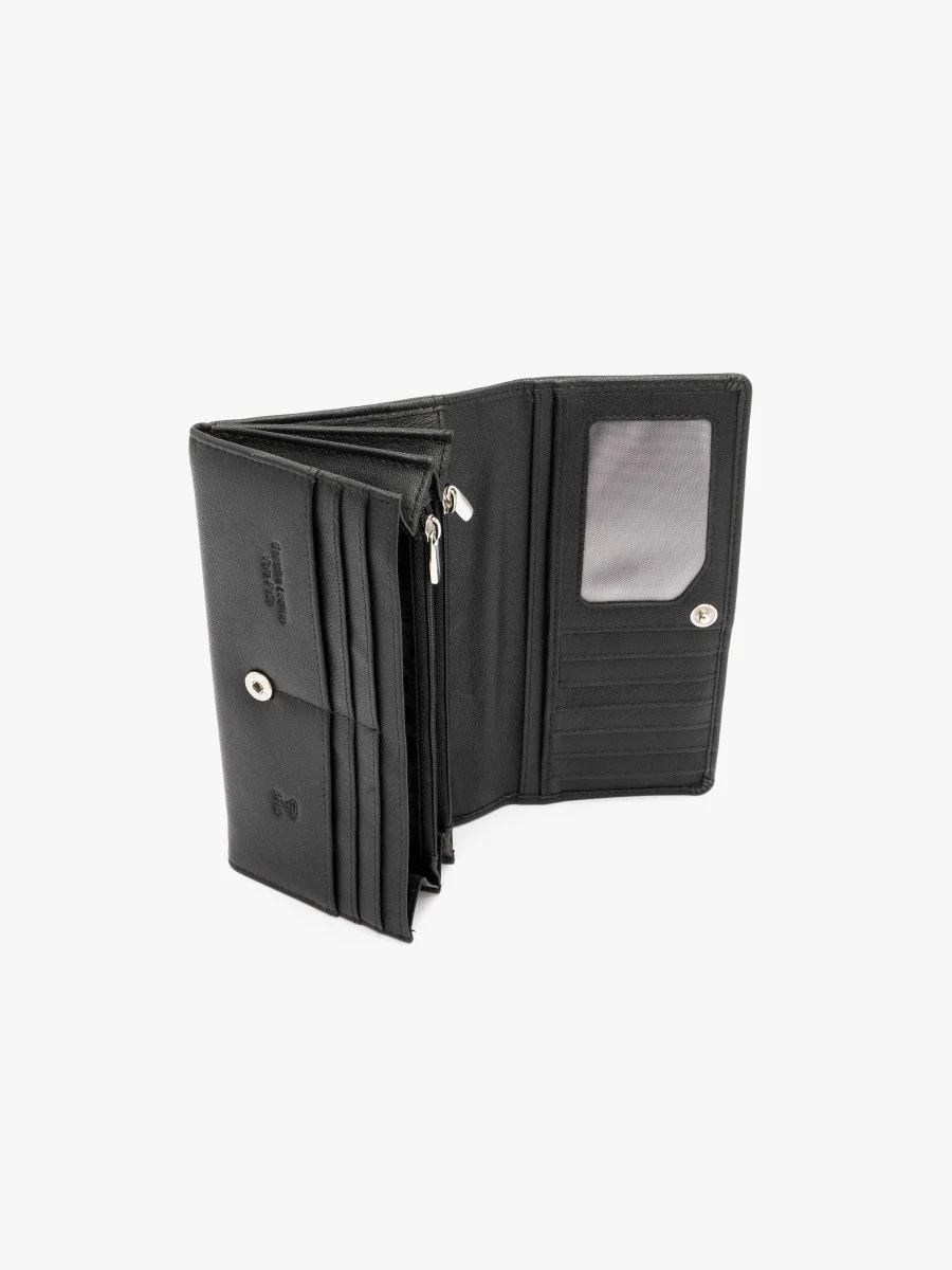 Czarny portfel damski