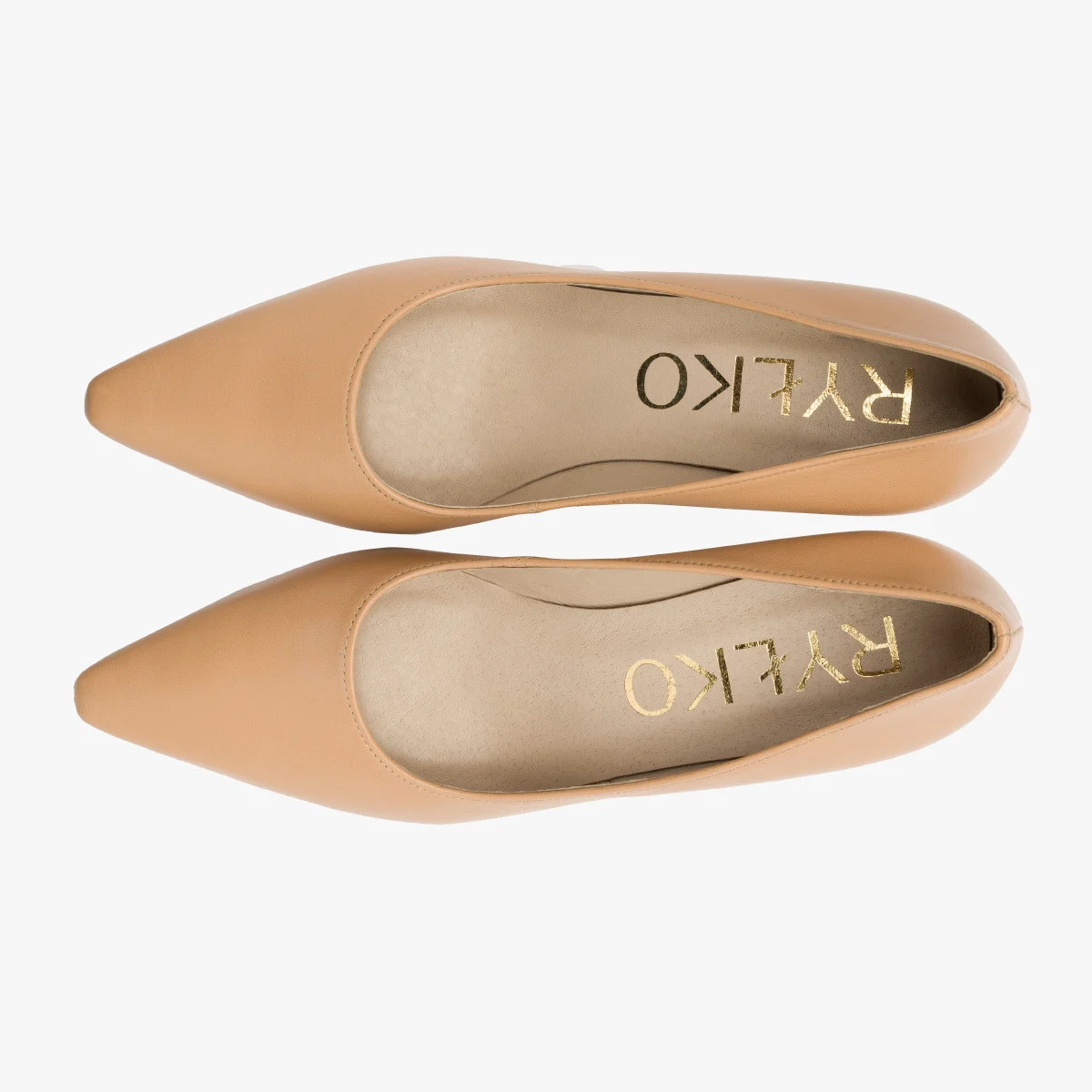 Beżowe czółenka na szpilce typu kaczuszka