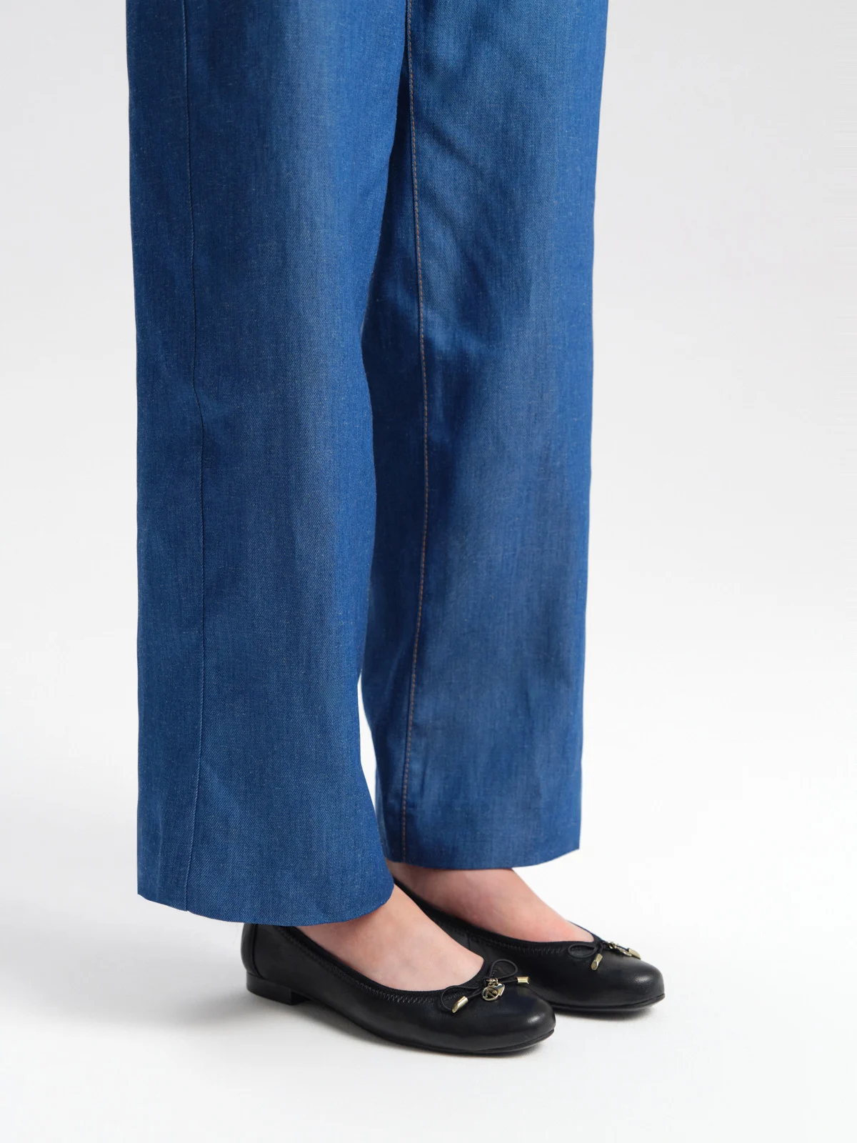 Czarne baleriny z kokardą