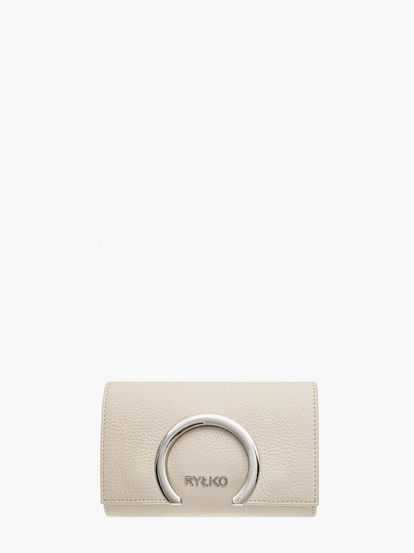 Mała, kremowa torebka typu kopertówka