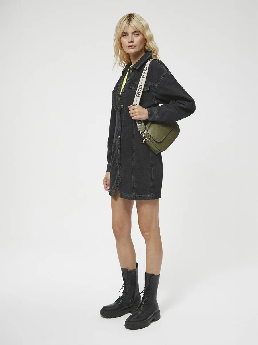 Czarne trzewiki workery damskie