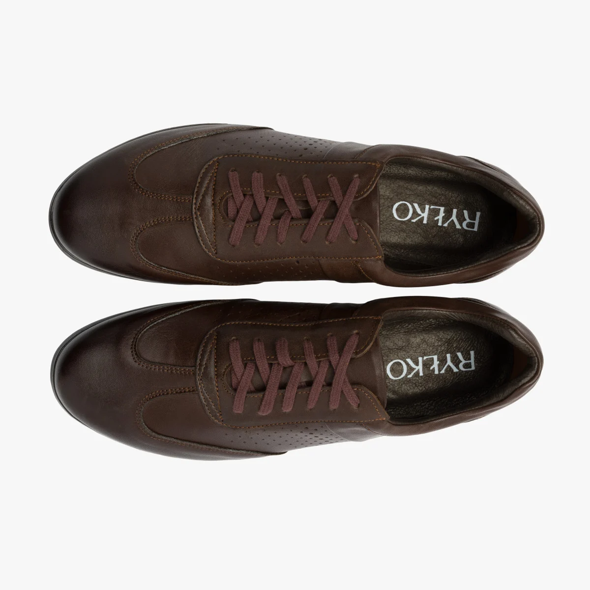 Ciemnobrązowe półbuty męskie