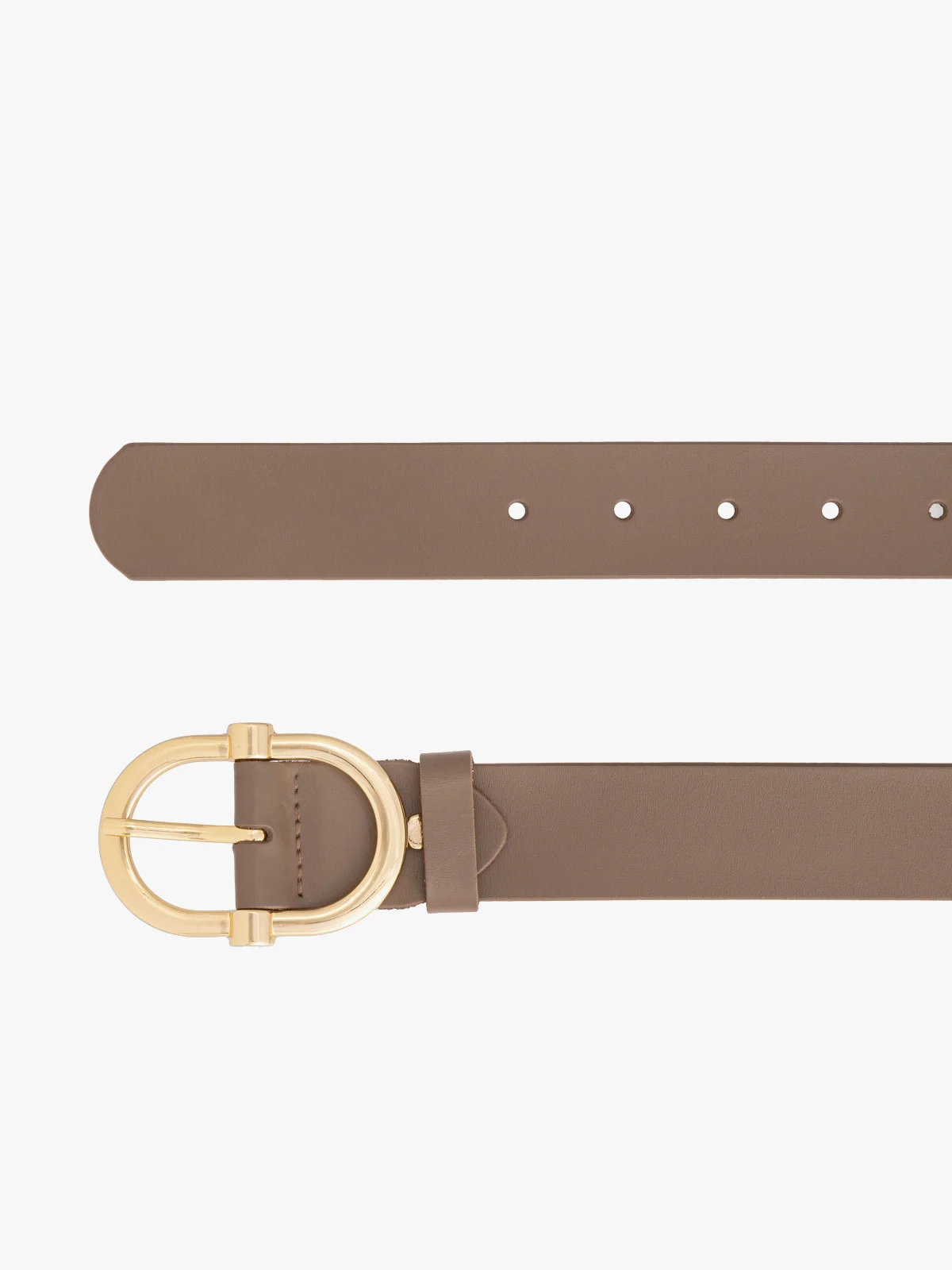 Skórzany pasek ze złotą klamrą