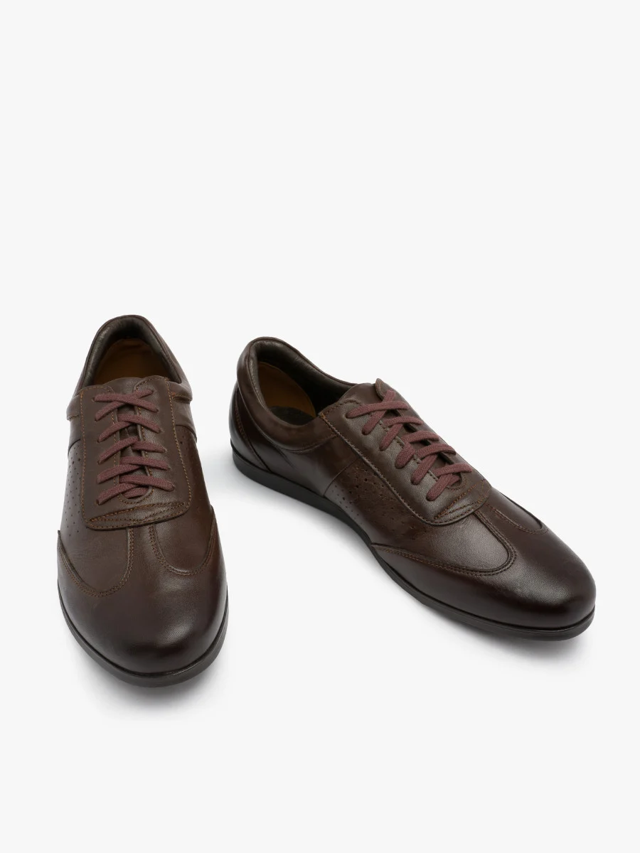 Ciemnobrązowe półbuty męskie