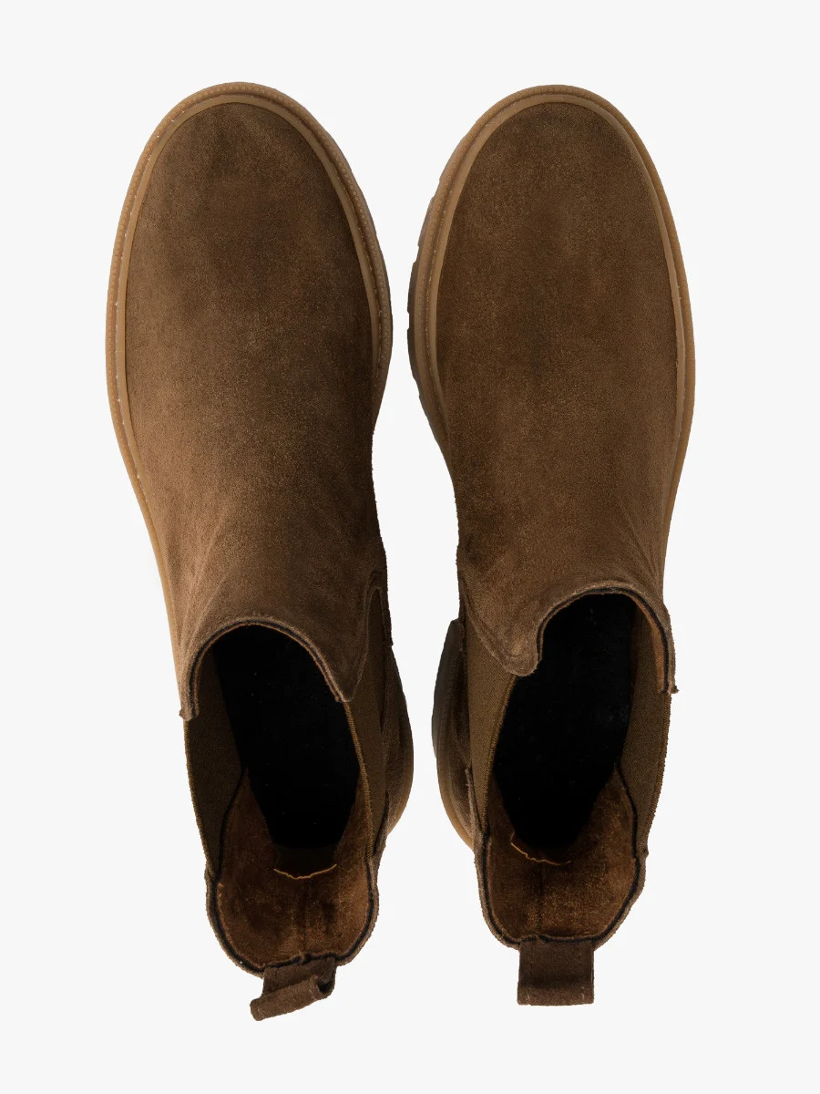 Brązowe sztyblety damskie