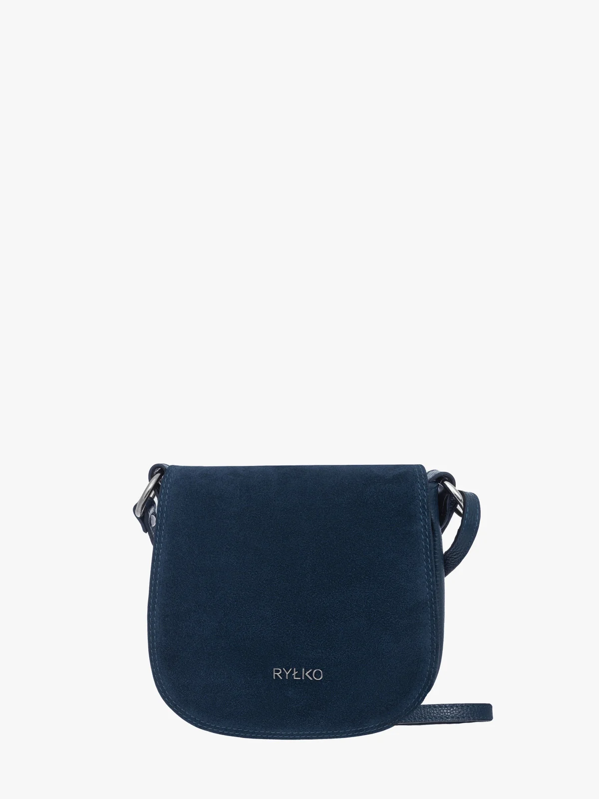 Granatowa torebka typu listonoszka z klapą