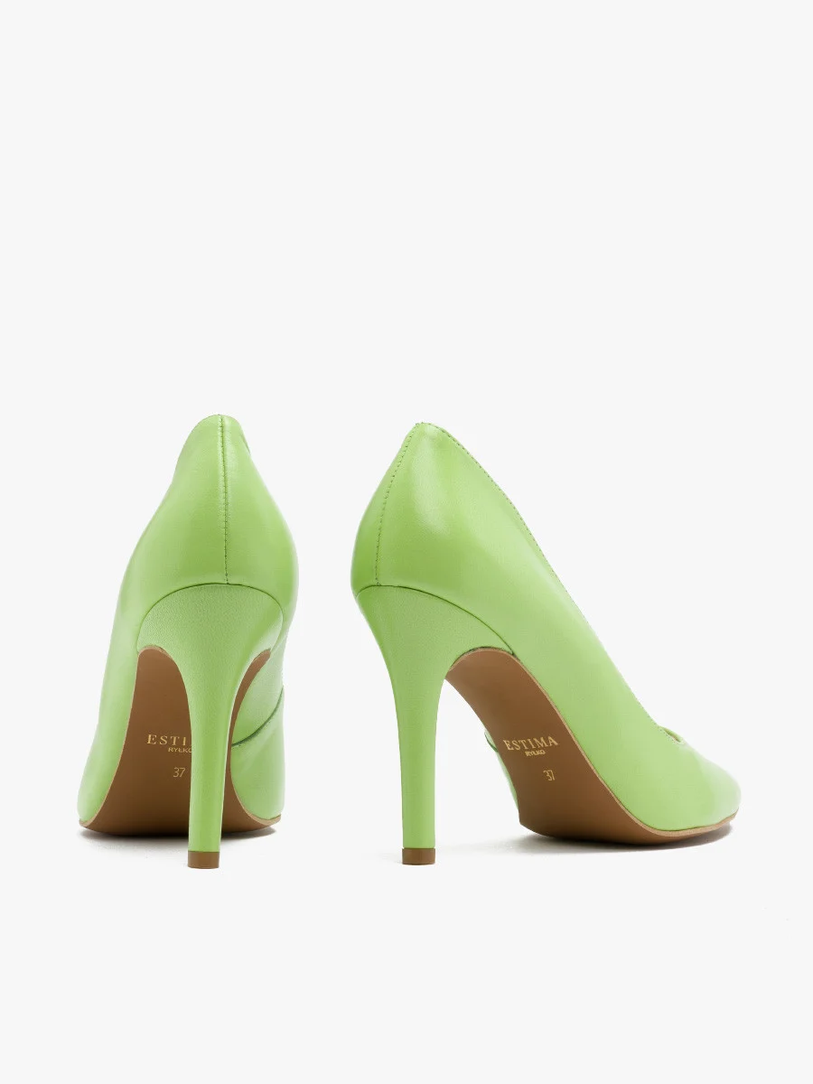 Zielone czółenka na wysokim obcasie