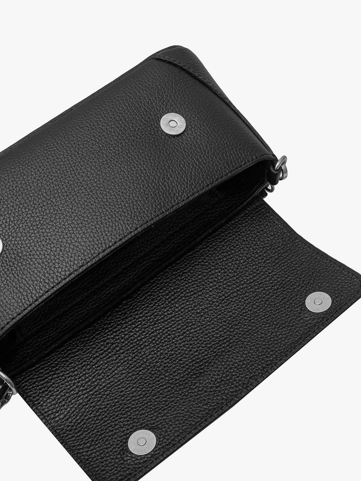 Elegancka, czarna torebka z dwoma paskami