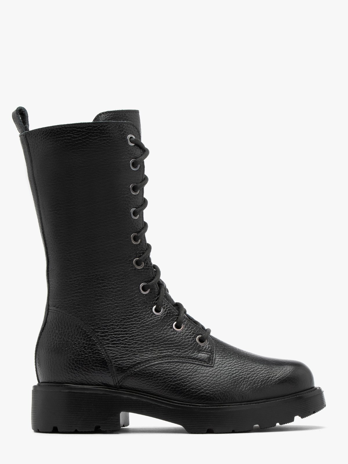 Czarne, wysokie trzewiki damskie