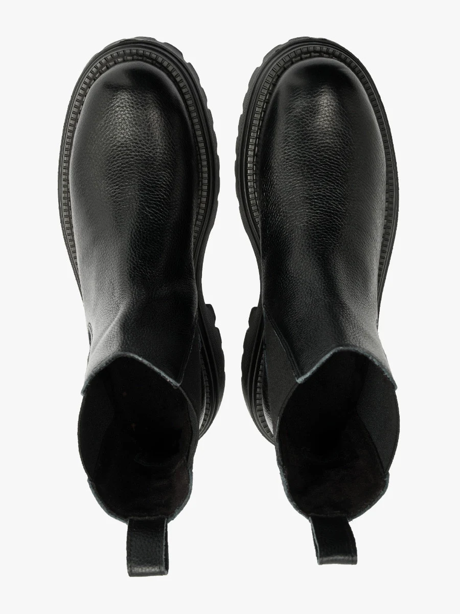 Czarne sztyblety damskie na lekkiej podeszwie