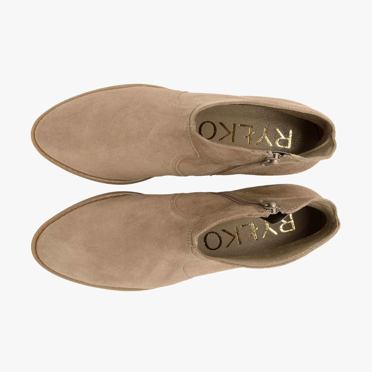 Beżowe, welurowe kowbojki