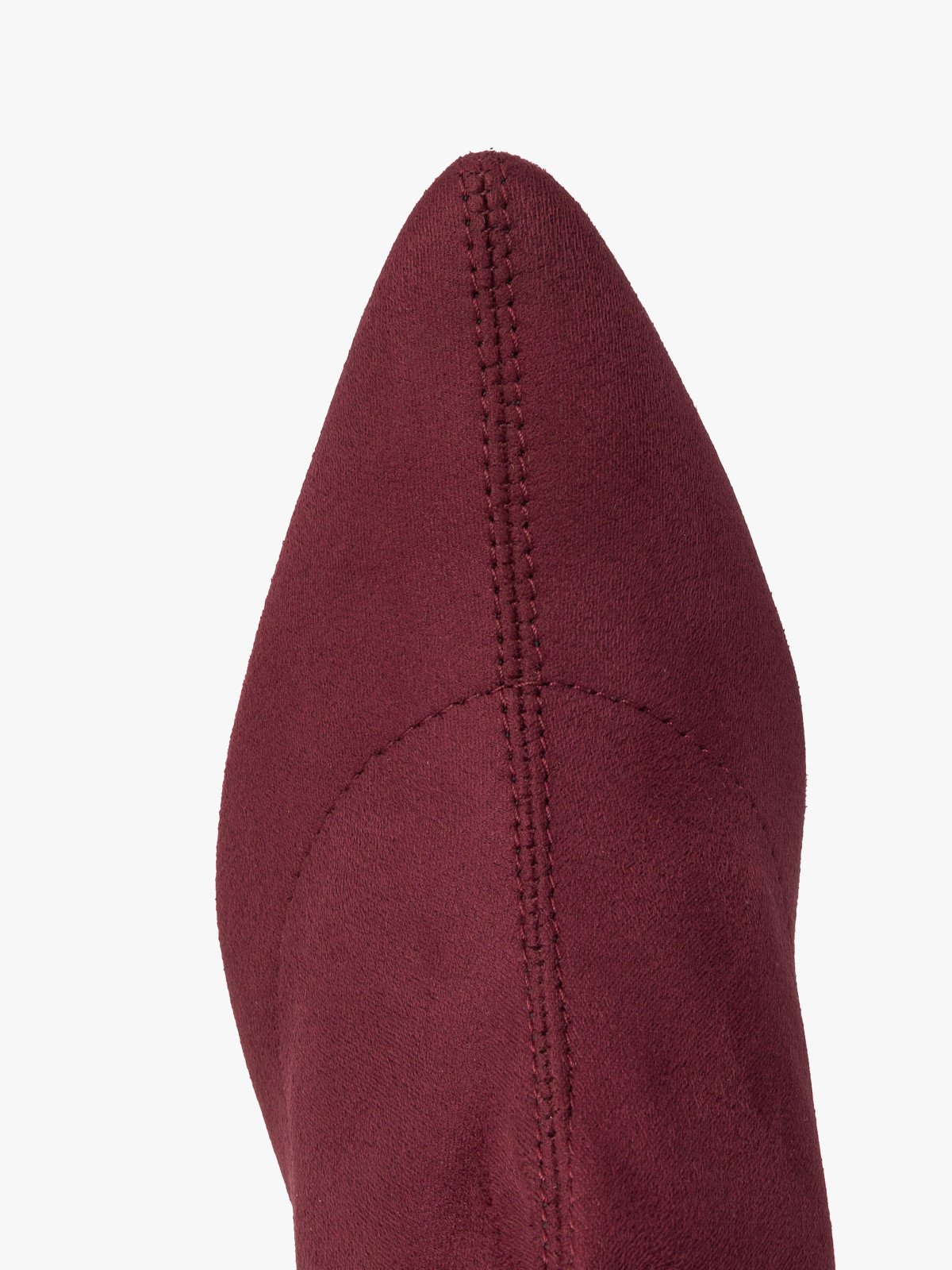 Bordowe elastyczne botki na obcasie