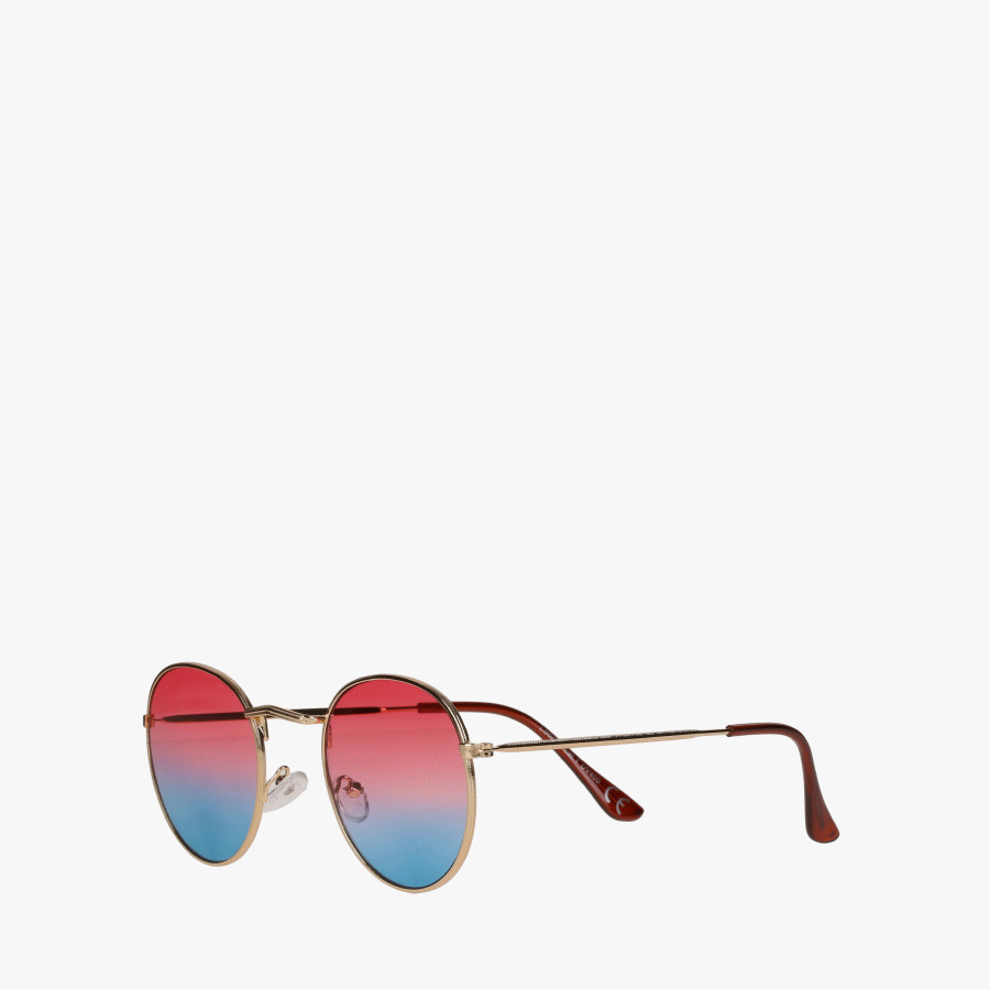 Dwukolorowe okulary przeciwsłoneczne w okrągłej oprawie