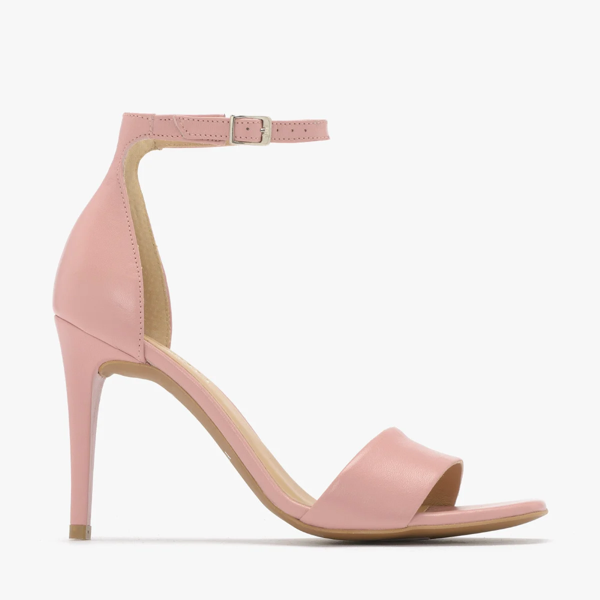 Różowe sandały na szpilce