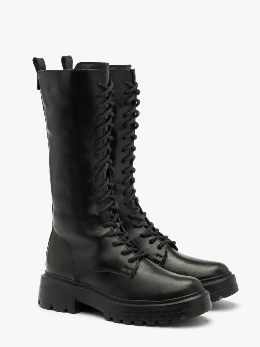 Wysokie workery czarne trzewiki